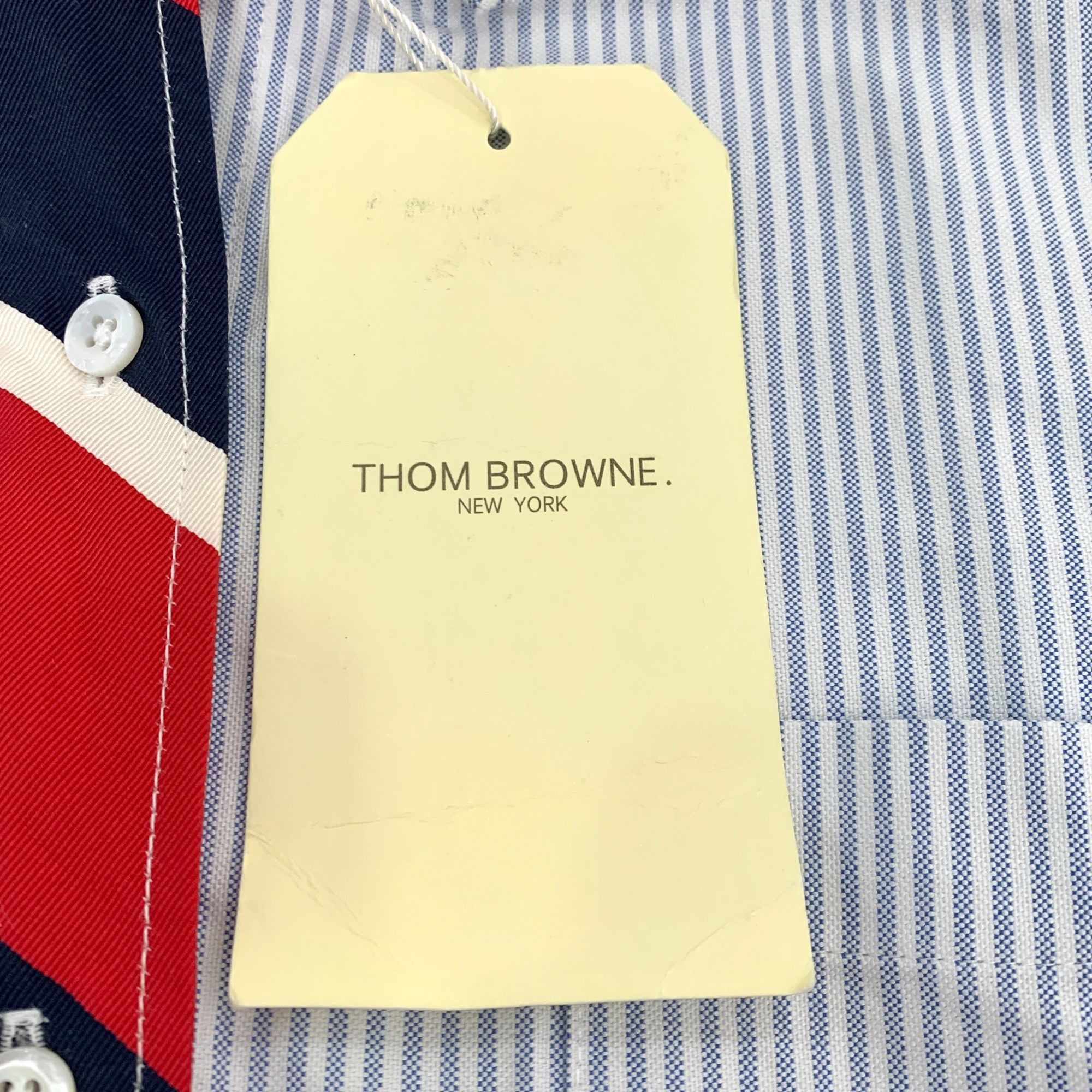 Thom Browne Thom Browne Cotton Long-Sleeve Shirt with Blue and White Str Size S / US 4 / IT 40 - 6 Thumbnail