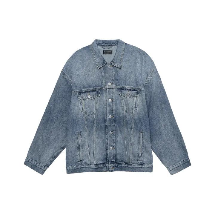 Balenciaga Balenciaga SS23 Wash Effect Denim Jacket 0079 Size US M / EU 48-50 / 2 - 1 Thumbnail