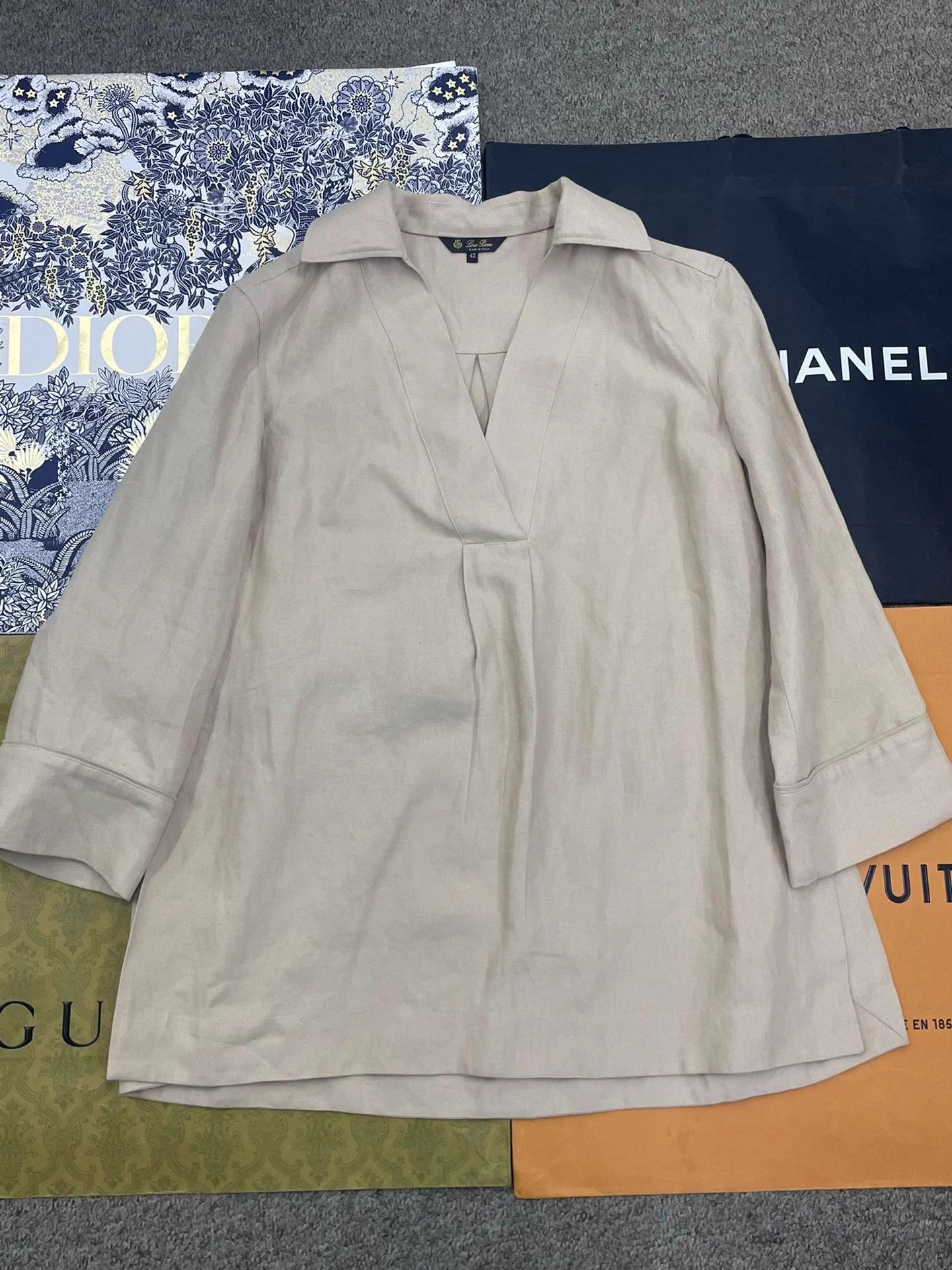 Loro Piana Loro Piana LP Linen Lapel Shirt 42 New Elegant Size US XS / EU 42 / 0 - 1 Thumbnail
