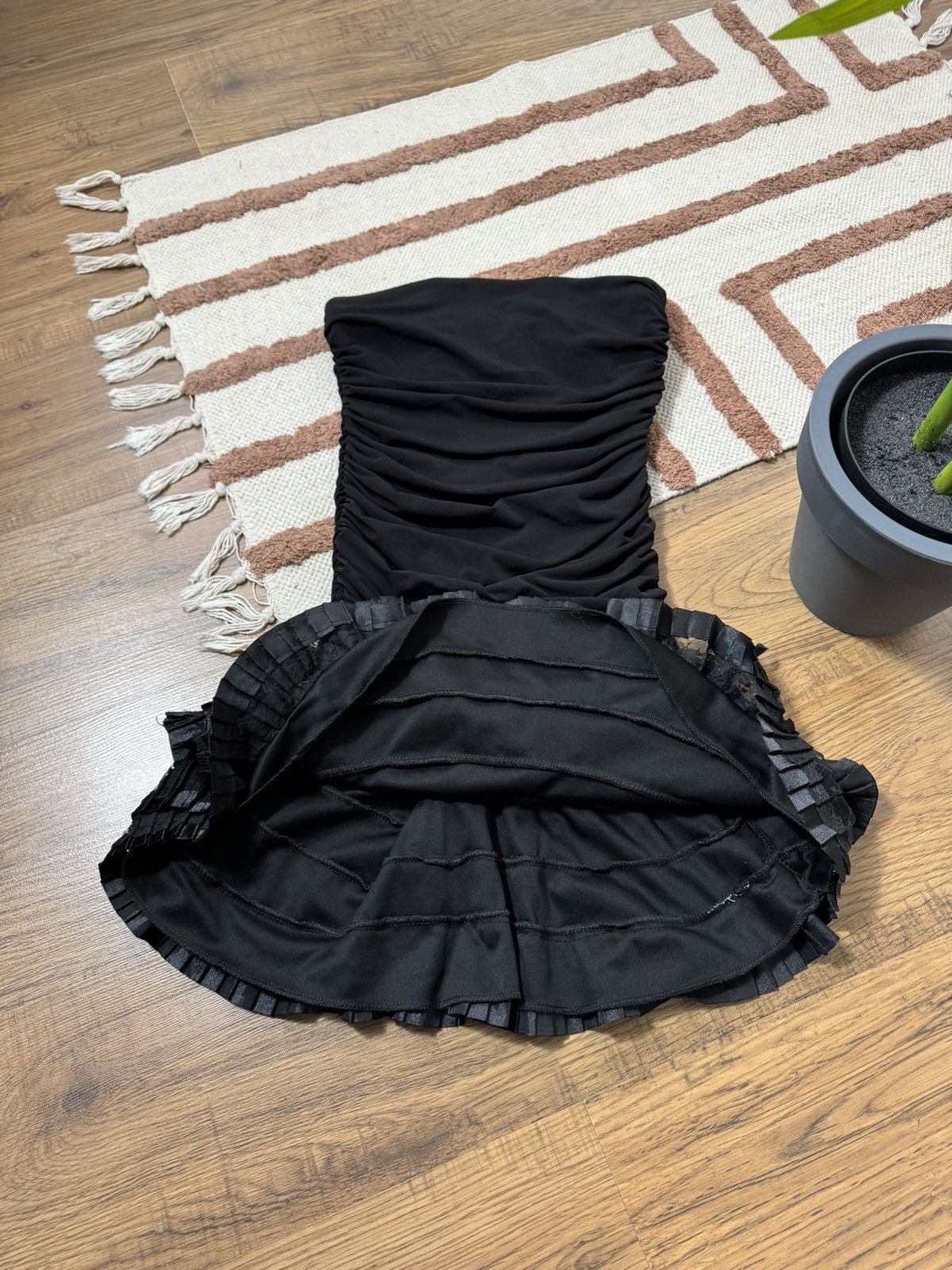 Vintage MESH DRAPERY OFF SHOULDERS PLEATED DRESS Size XS / US 0-2 / IT 36-38 - 6 Thumbnail