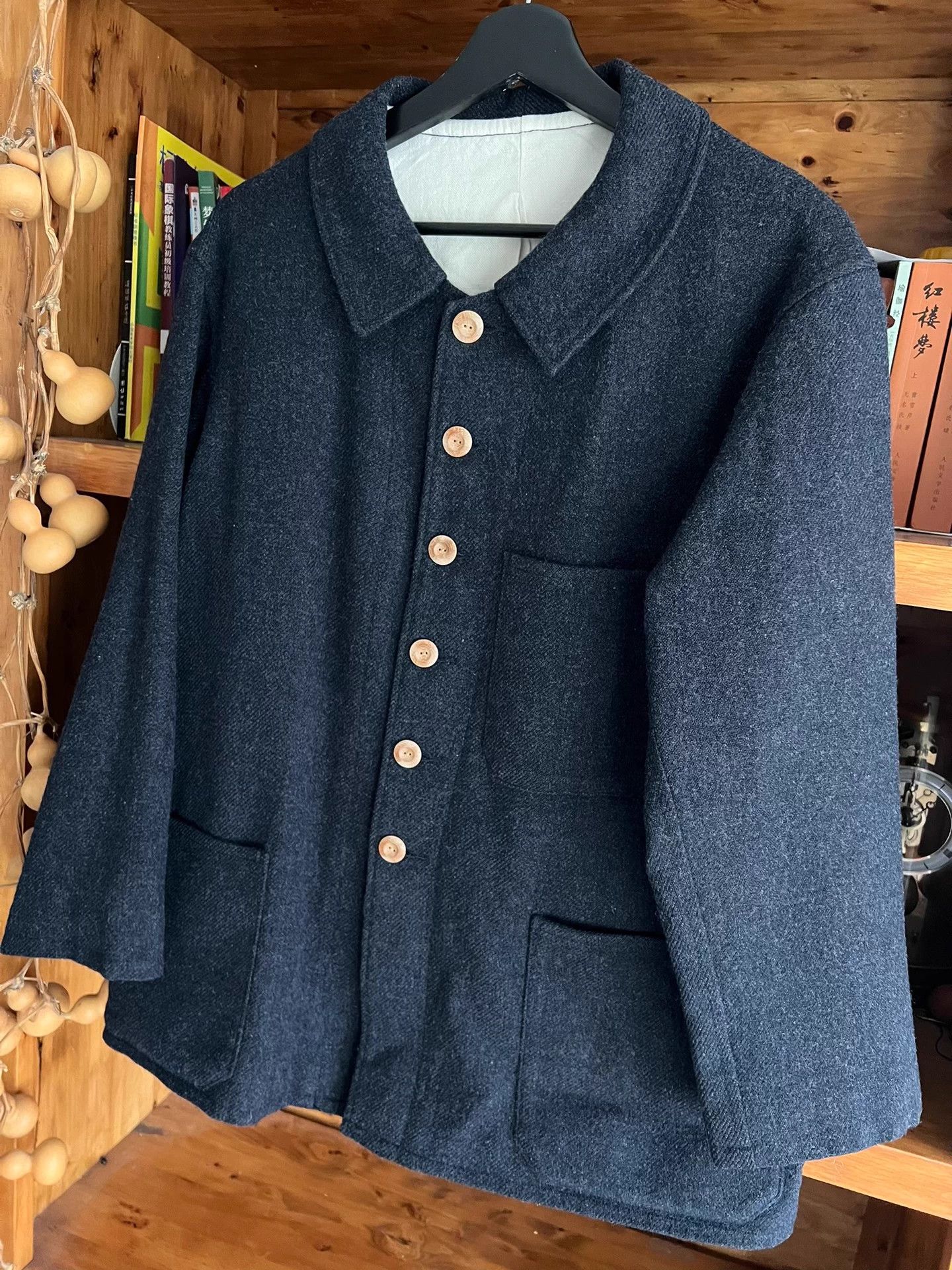Visvim visvim 2017 indigo wooden button wool coat 3 Size US L / EU 52-54 / 3 - 3 Thumbnail