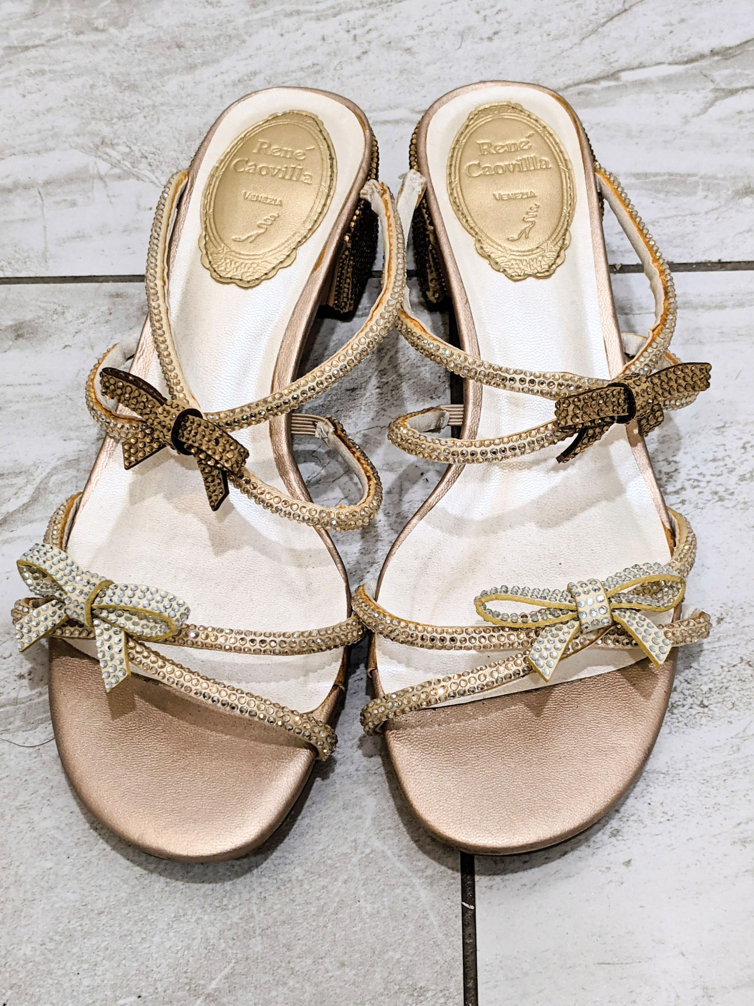 Rene Caovilla Rene Caovilla Caterina Crystal Bow Sandals Size US 6 / IT 36 - 2 Thumbnail