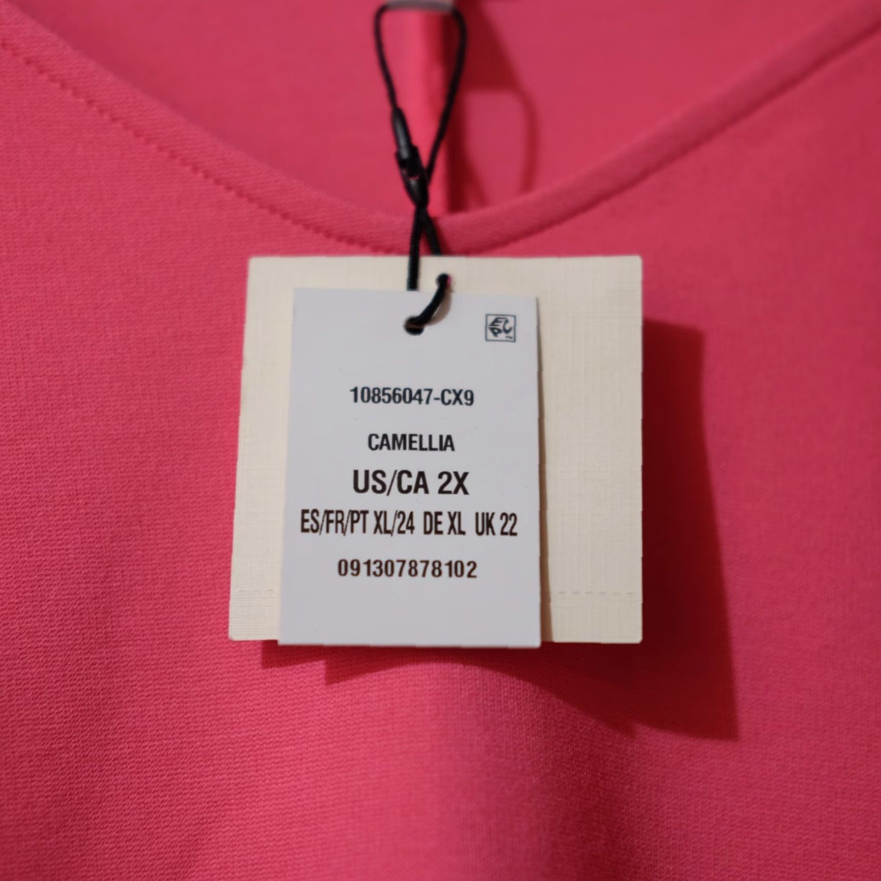 Anne Klein NWT! Anne Klein Puff Sleeve Blouse Pink Sweetheart Neck Women's 2X #H67-9 Size XXL / US 16-18 / IT 52-54 - 5 Thumbnail