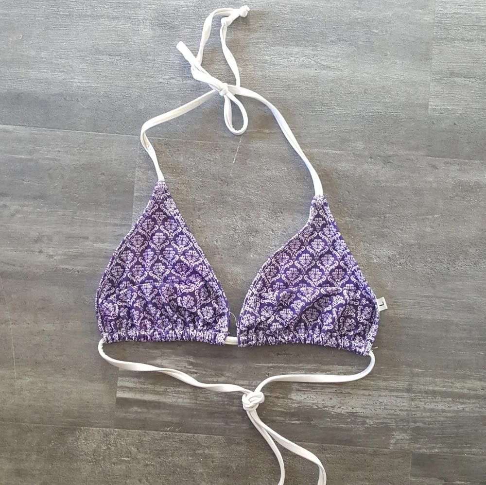 Designer Purple Wallpaper Marquee Bikini Top Size ONE SIZE - 1 Thumbnail