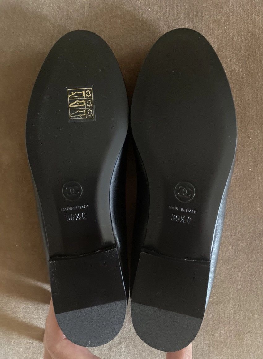 Chanel Chanel Ballerina Flats - Black Size US 5.5 / IT 35.5 - 4 Thumbnail