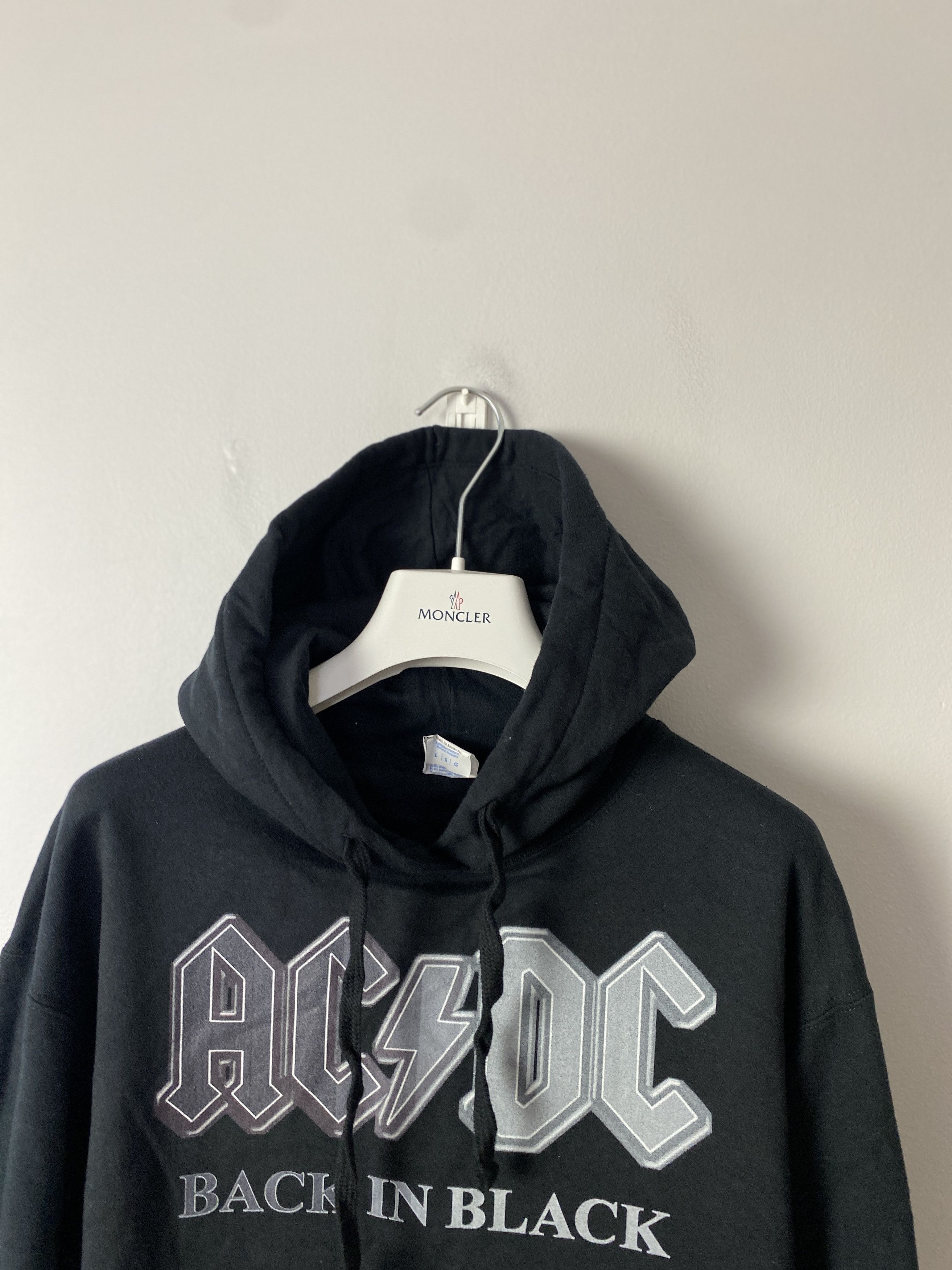 AC/DC × Band Tees ACDC Back in Black printed hoodie big logo Size US L / EU 52-54 / 3 - 2 Thumbnail
