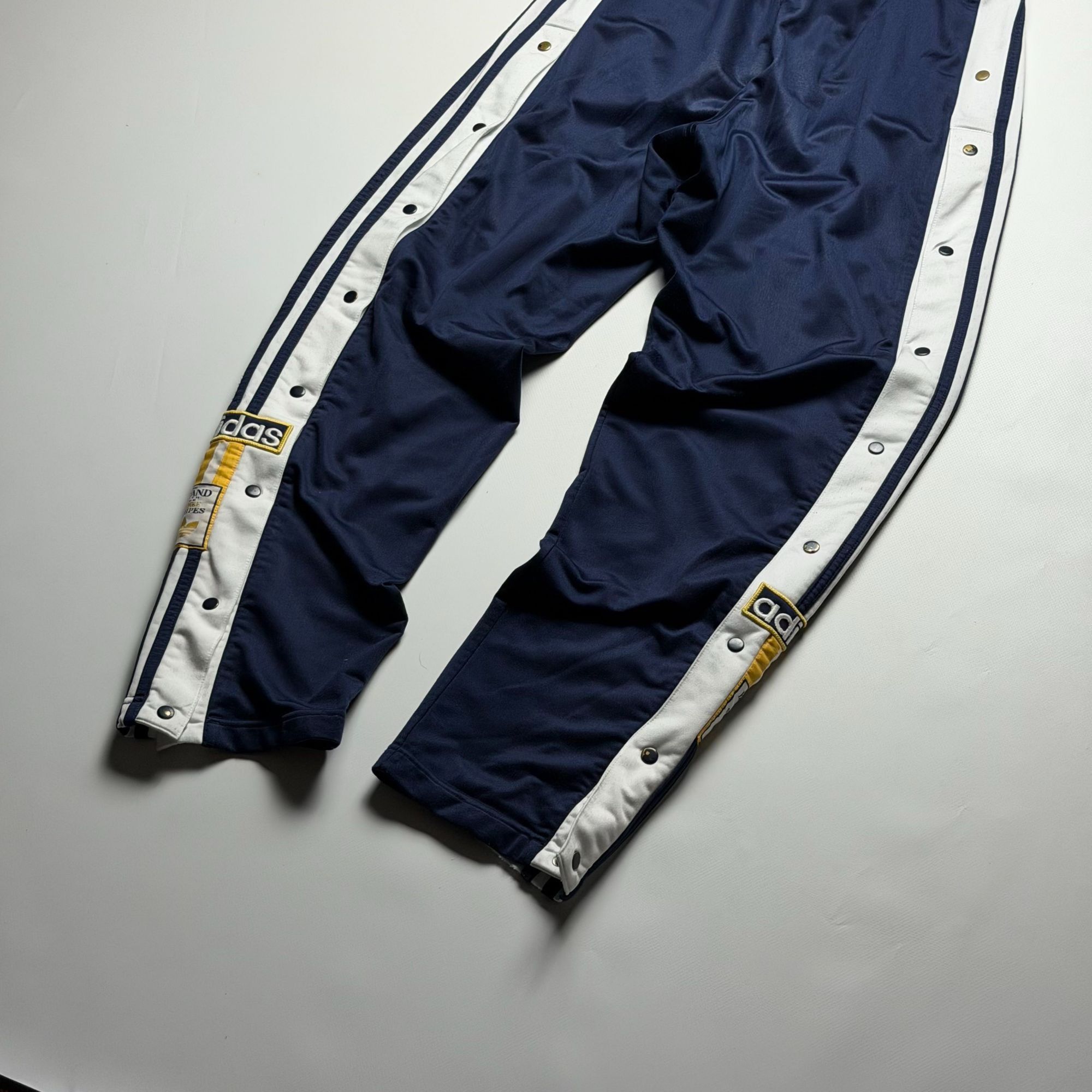 Adidas Archival 80s Adidas Breakaway Button-Up Track Pants Navy Blu Size US 33 - 3 Thumbnail