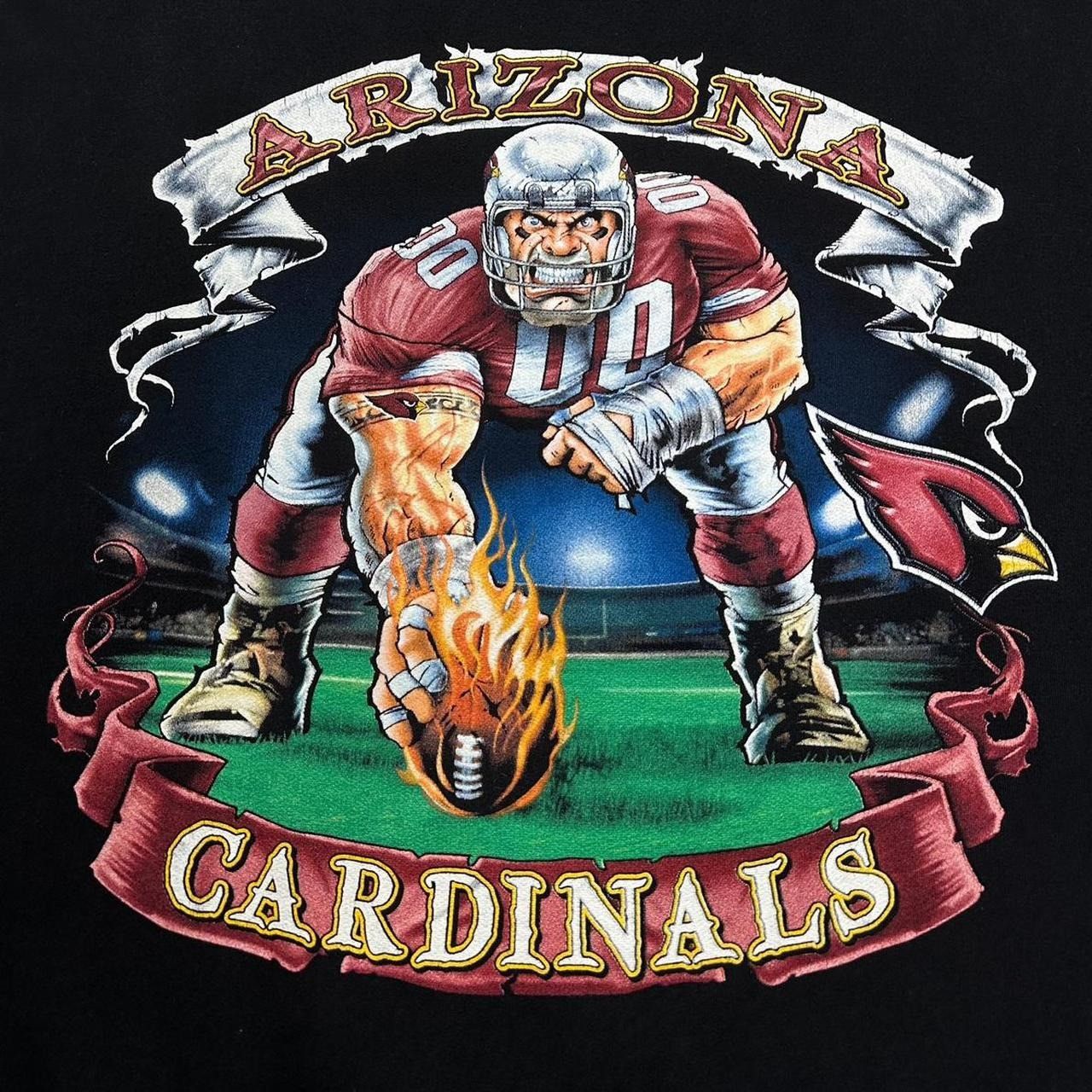 NFL × Vintage Y2K Arizona Cardinals Flaming Ball Hike T-Shirt Size US XL / EU 56 / 4 - 3 Thumbnail