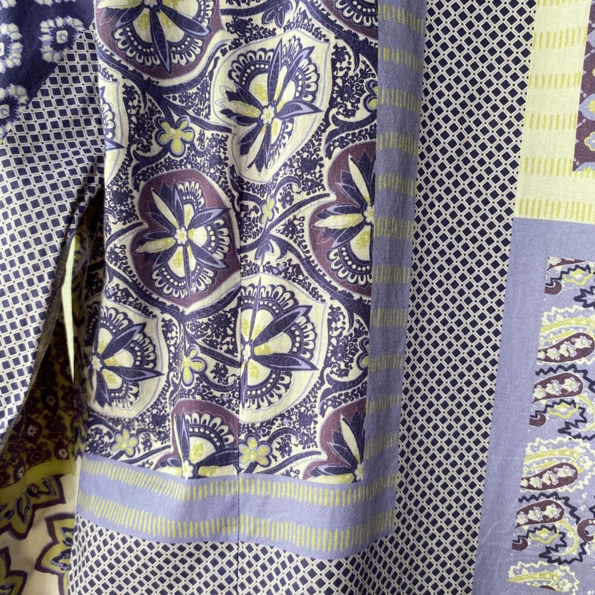 Etro Etro Purple Patchwork Print Long Sleeve Shirt Size XS / US 0-2 / IT 36-38 - 20 Thumbnail