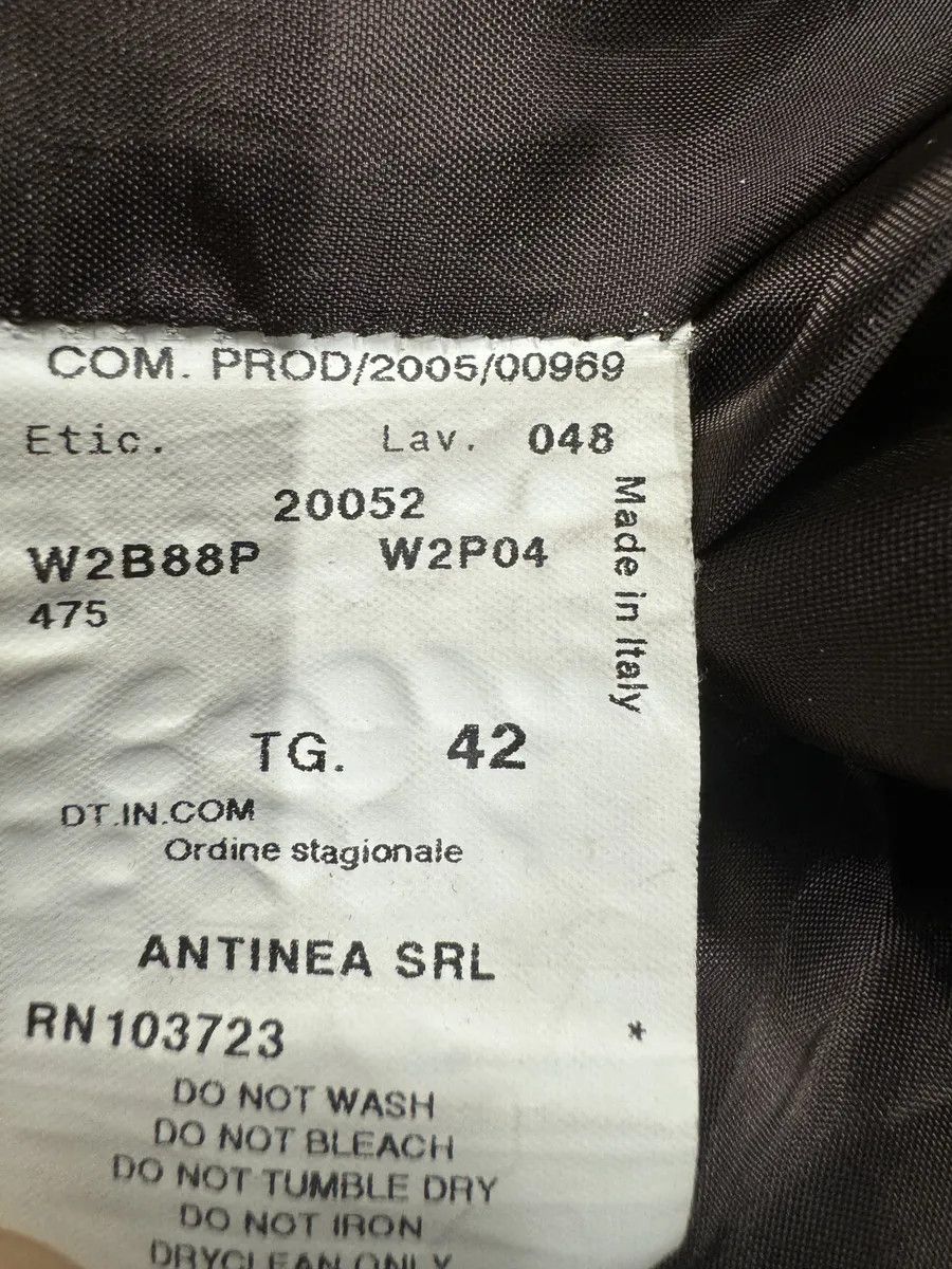 Emporio Armani AW2005 Emporio Armani Asymmetrical Crocodile Effect Brown Leather Jacket Size XXS / US 00 / IT 34 - 3 Thumbnail