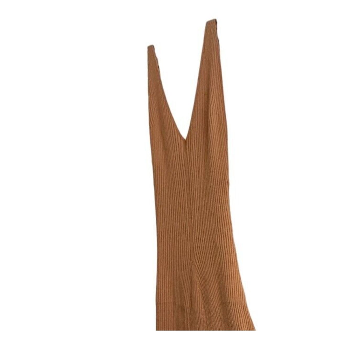 Free People NWT Free People Camel RibKnit VNeck Sleeveless Maxi Dress L Size L / US 10 / IT 46 - 5 Thumbnail