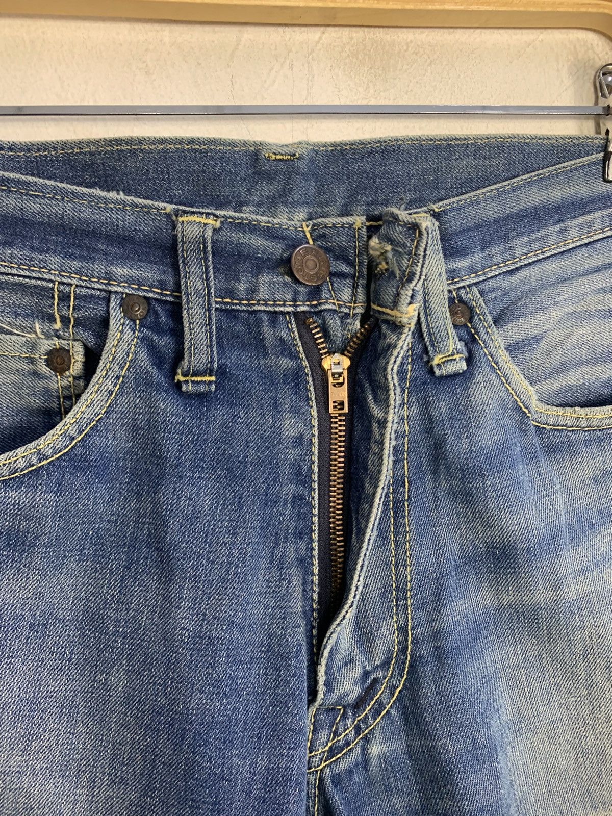 Other 90s Big Stone Indigo Denim Zipper Jeans Straight Cut Size US 28 / EU 44 - 5 Thumbnail