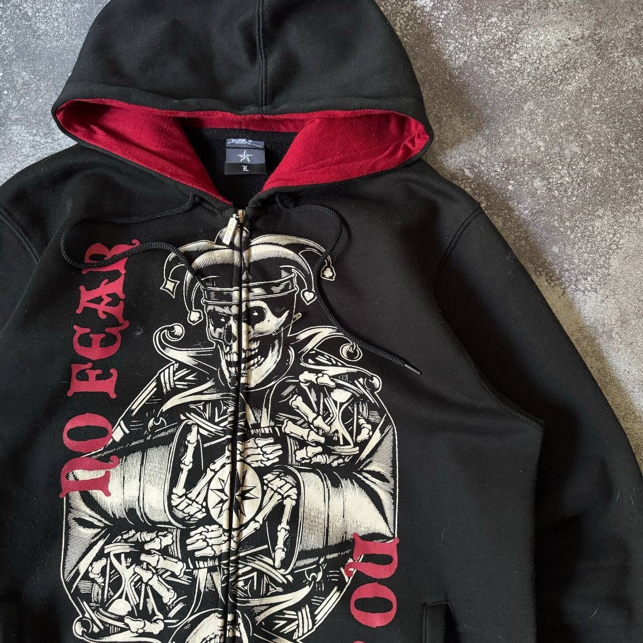 No Fear No Fear Y2K Vintage Joker Printed Zip Hoodie Size US L / EU 52-54 / 3 - 4 Thumbnail