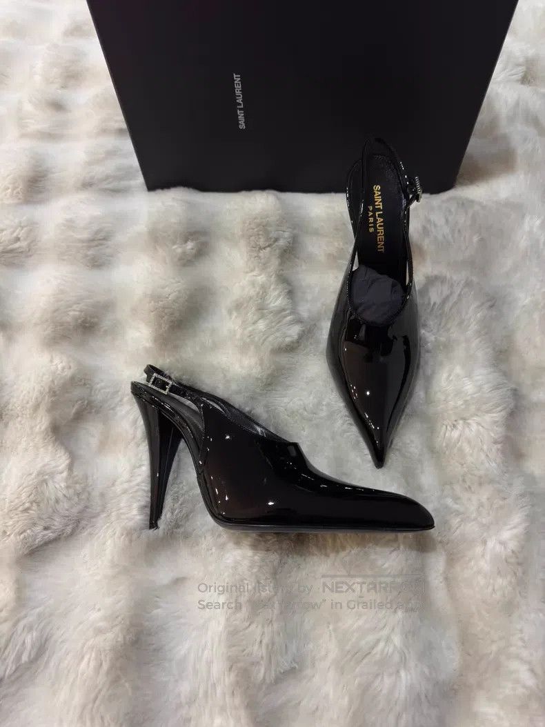 Saint Laurent Paris Saint Laurent Paris Crystal Rhinestone Patent Leather Poin Size US 6.5 / IT 36.5 - 1 Thumbnail