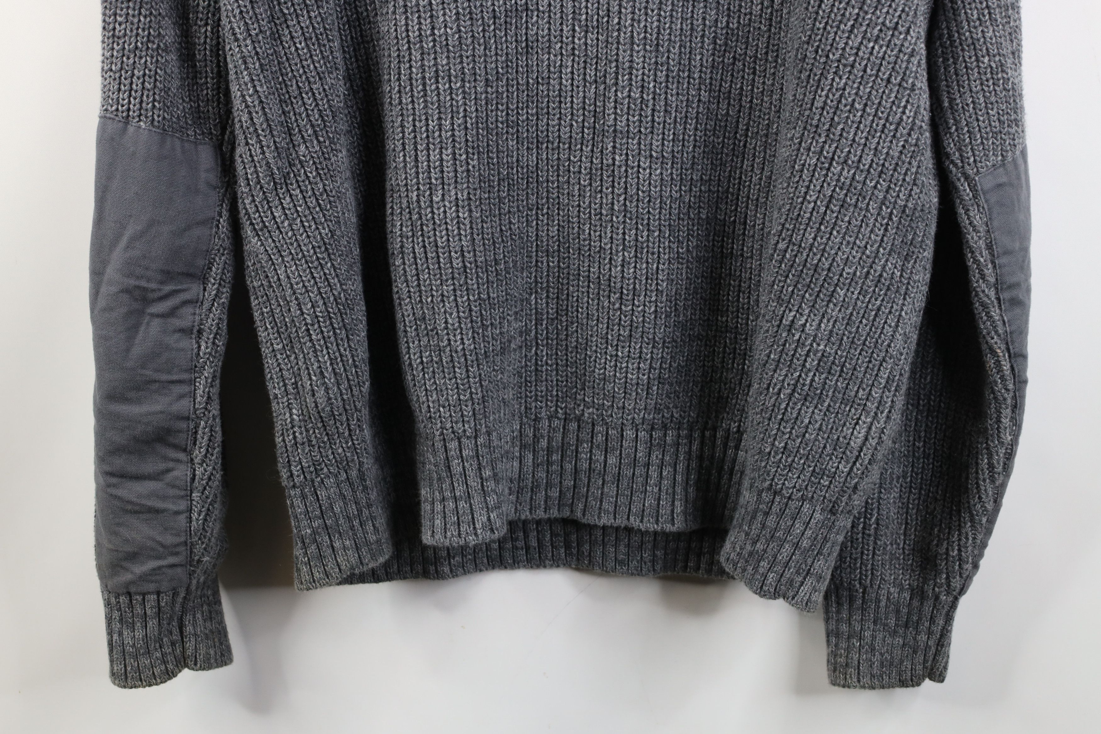 L.L. Bean Vintage LL Bean Ribbed Commando Elbow Patch Shawl Sweater Size US M / EU 48-50 / 2 - 13 Thumbnail