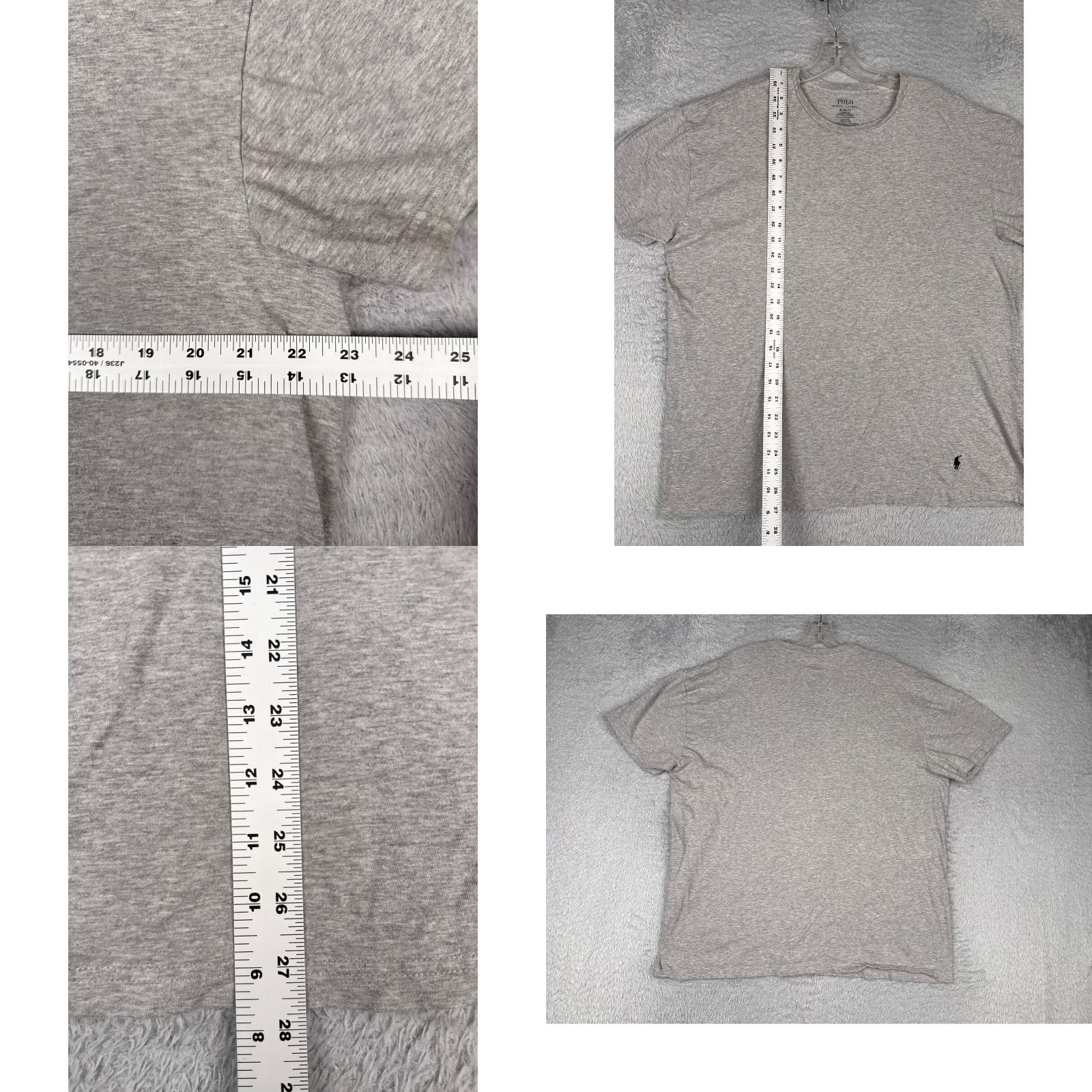 Ralph Lauren Polo Ralph Lauren Shirt Adult XL Gray Short Sleeve Crew Cotton READ - Mens T-Shirt, Embroidered Logo, Jersey, Classic Fit Size US XL / EU 56 / 4 - 8 Thumbnail