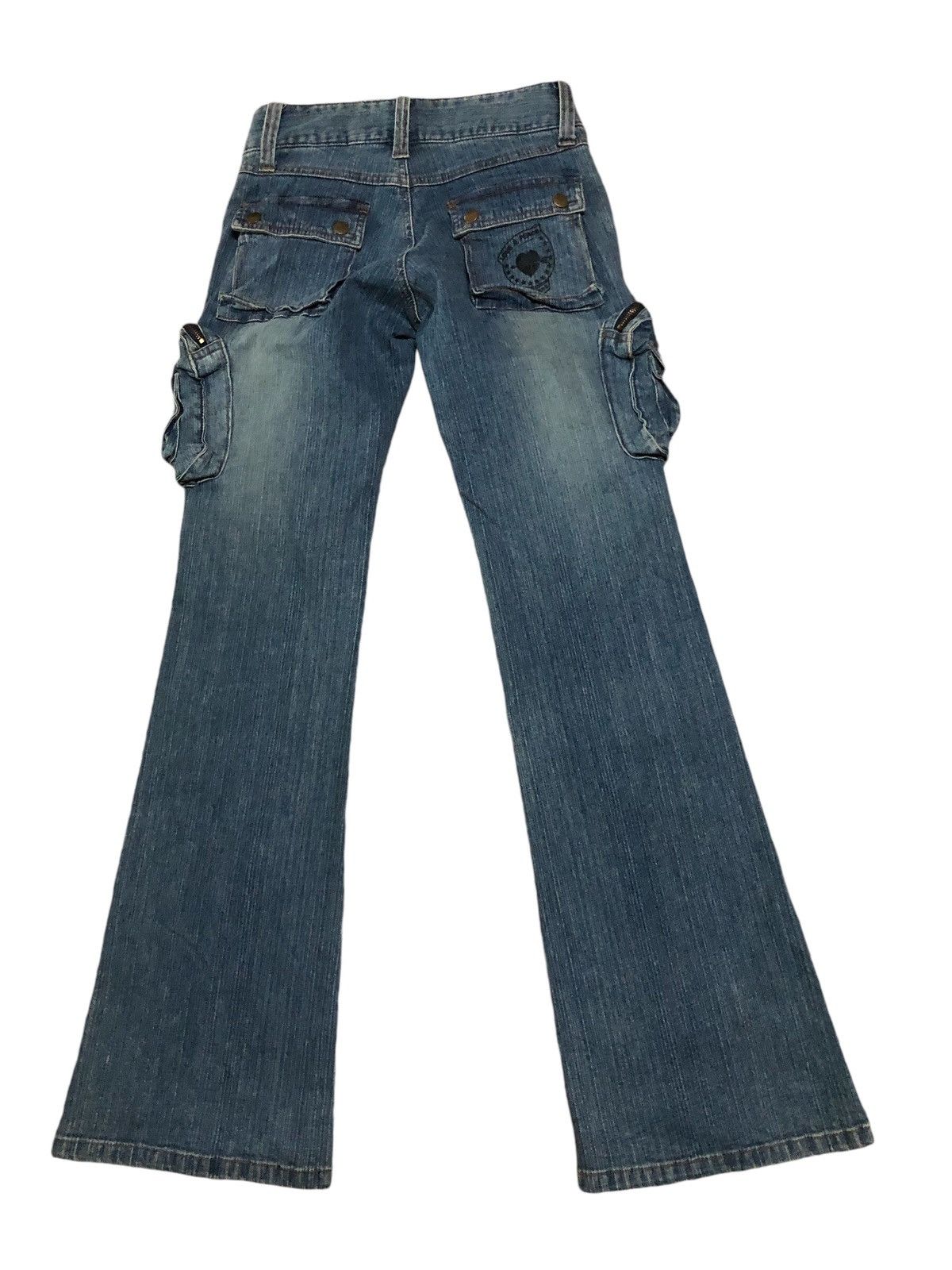 If Six Was Nine × Japanese Brand × Le Grande Bleu (L.G.B.) Flare Cargo Denim Pants Size 27" / US 4 / IT 40 - 2 Thumbnail