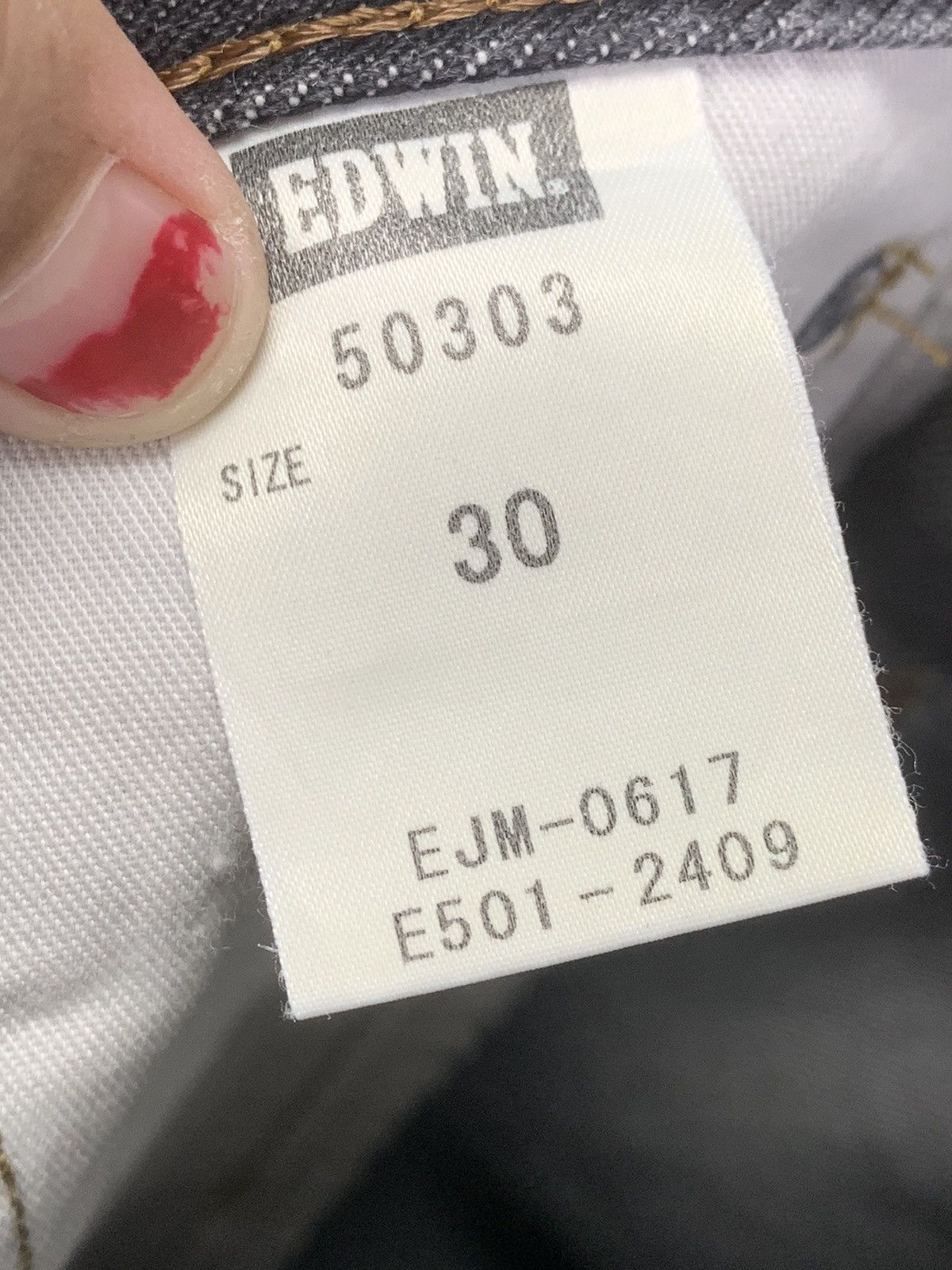Edwin × Vintage Vintage Edwin black jeans Size US 30 / EU 46 - 19 Thumbnail
