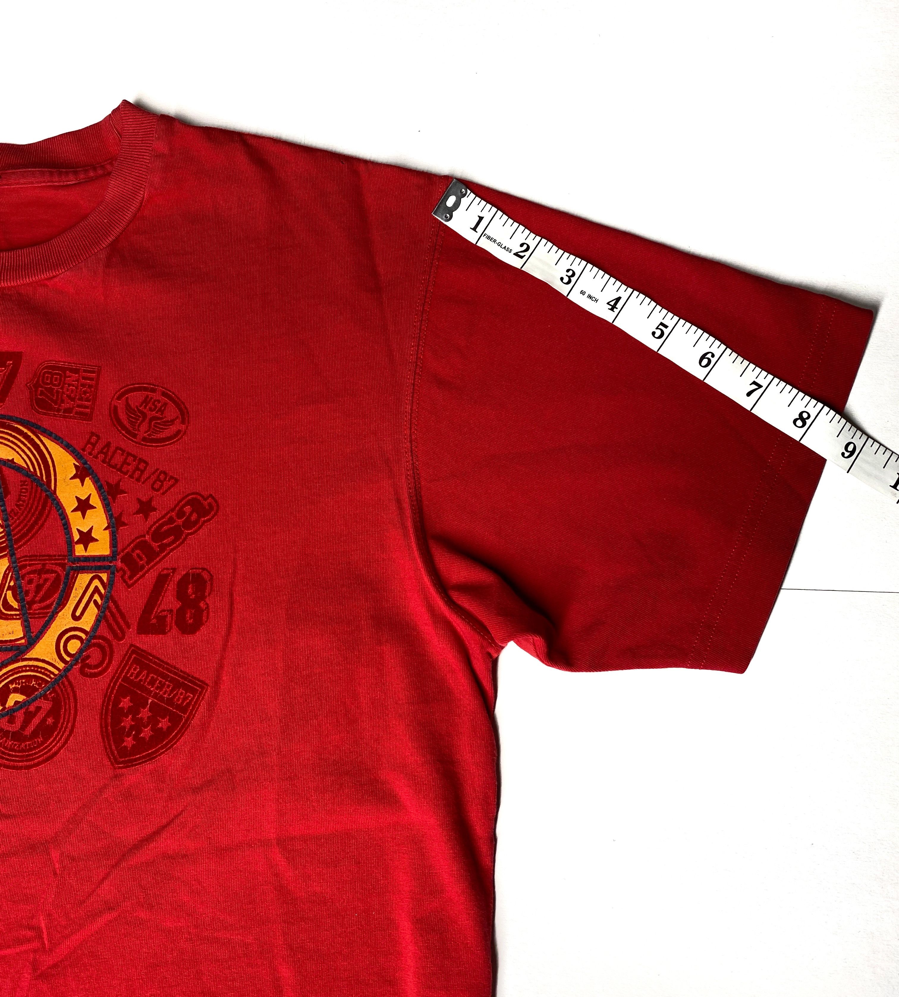 Vintage Vintage NSA Racer 87 Biker T-shirt Unisex Red Graphic Tee Size US M / EU 48-50 / 2 - 6 Thumbnail