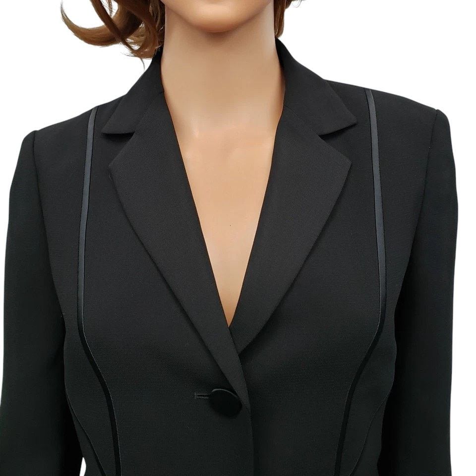 Calvin Klein NWT Calvin Klein Blazer Jacket Black Piping 3 Button Size S / US 4 / IT 40 - 7 Thumbnail