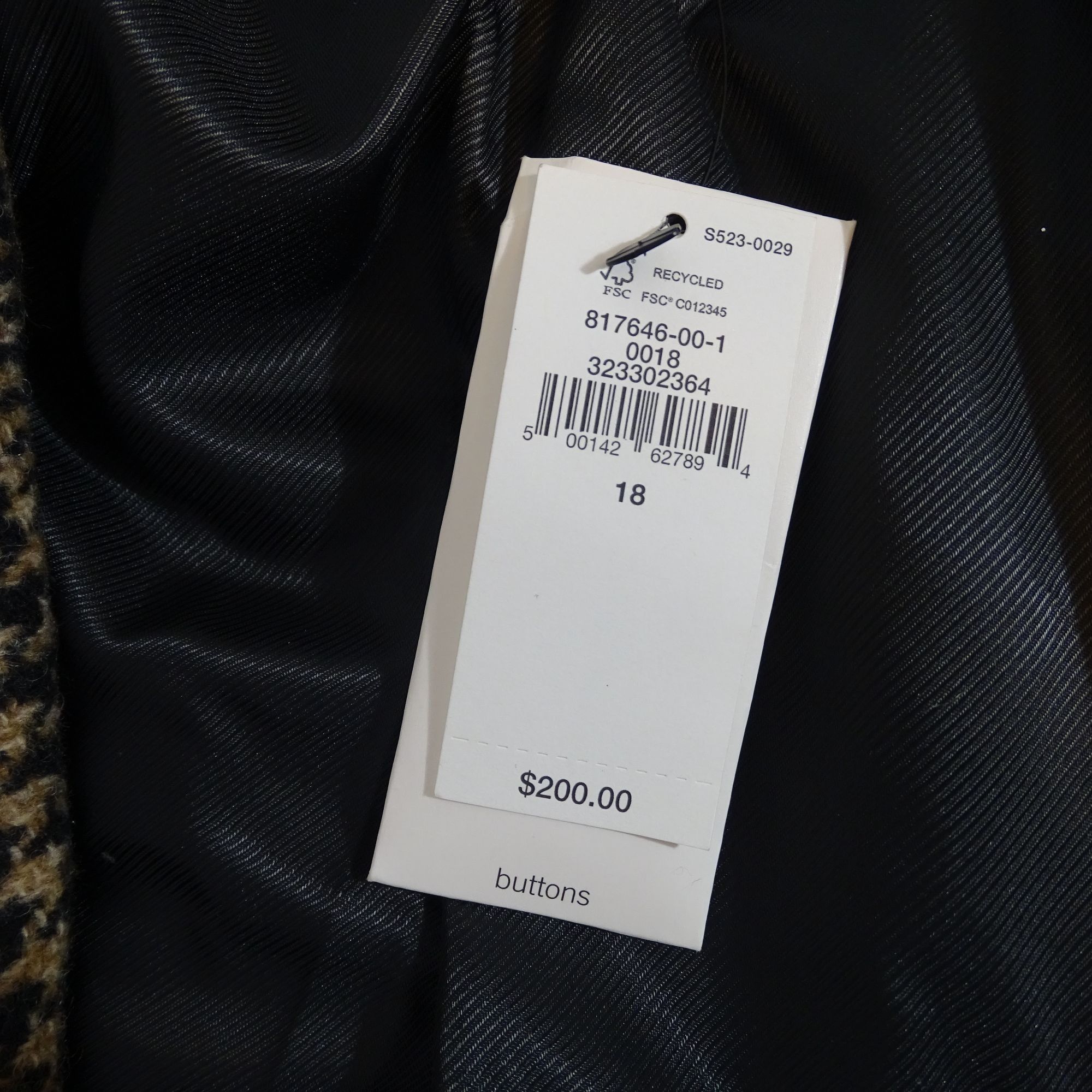 Banana Republic Banana Republic Women Glen Plaid Blazer Brown Black Wool 18 Size XXL / US 16-18 / IT 52-54 - 7 Thumbnail