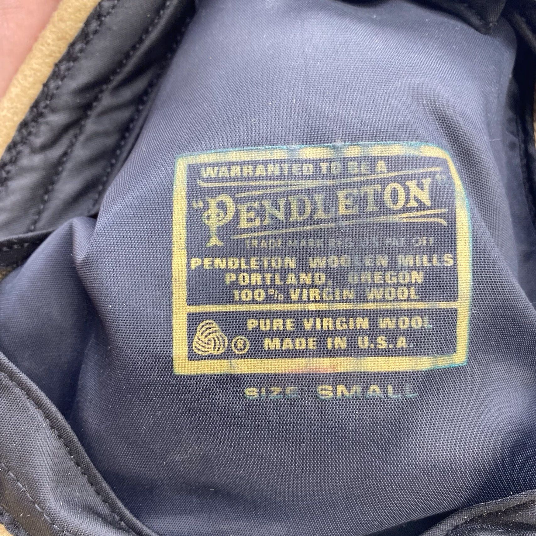 Pendleton VINTAGE Pendleton Wool Mens Small Newsboy Driver Flat Hat Tan Brown Paperboy Cap Size ONE SIZE - 4 Thumbnail