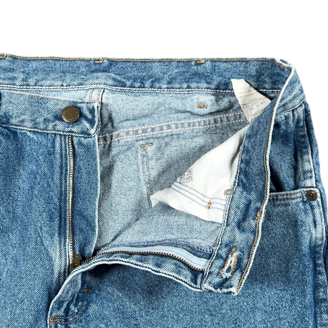 Wrangler VINTAGE Wrangler Jeans Mens 34x30 Blue Rugged Wear Outdoor Cowboy Workwear Y2K Wrangler Rugged Wear Jeans Mens 34 30 Blue Denim 5-Pocket Western Size US 34 / EU 50 - 4 Thumbnail