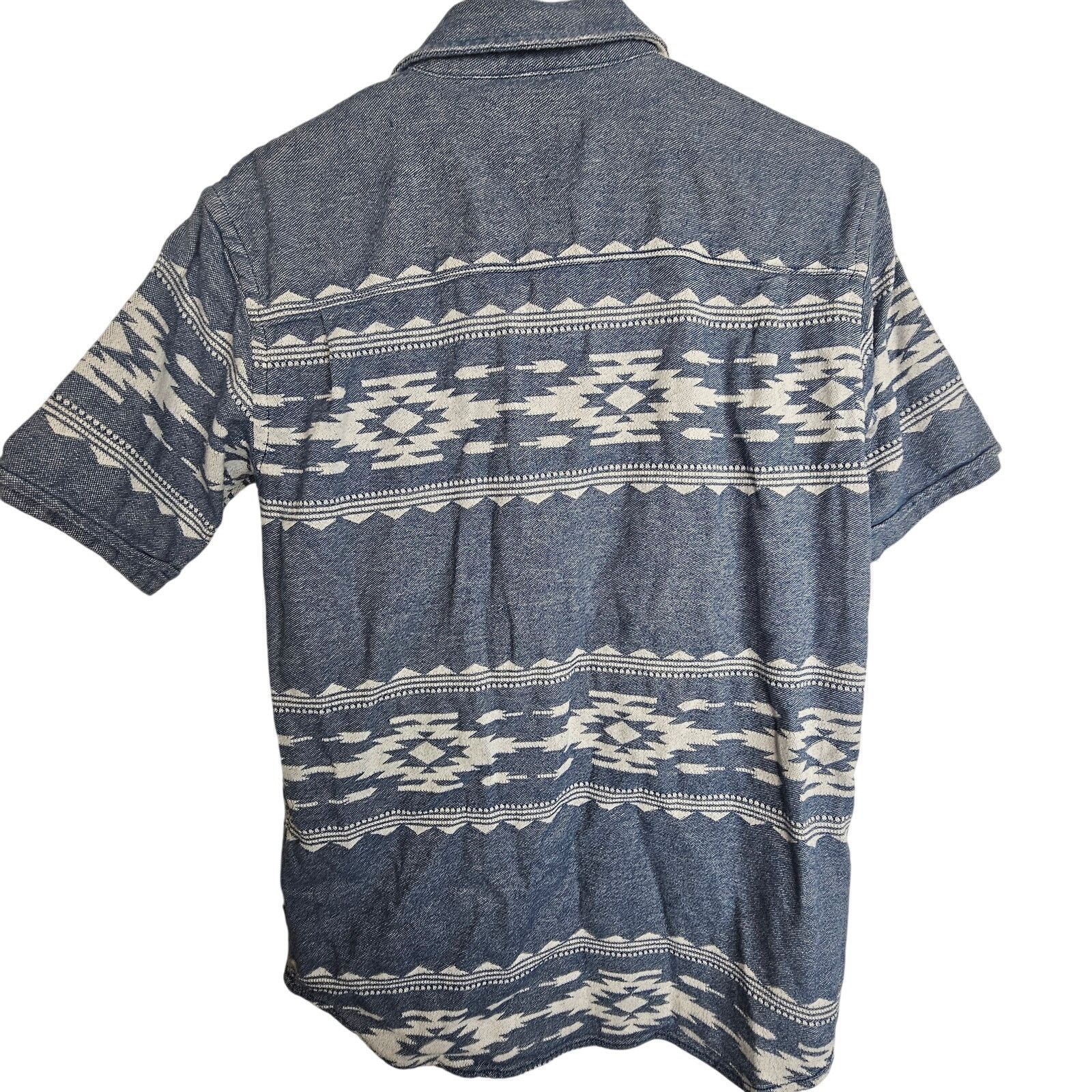 Burton Burton Shirt Men S Blue Southwestern Durable SS Button Size US S / EU 44-46 / 1 - 10 Thumbnail