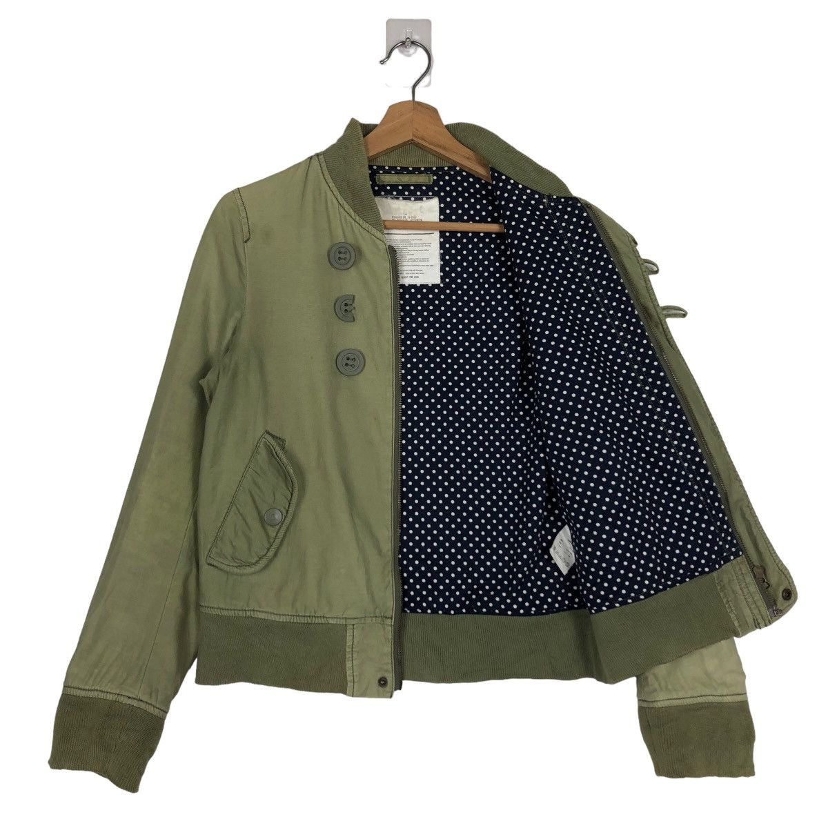 MOUSSY 🔥Cropped Biker Jacket Military Design Moussy Japan Made Size US S / EU 44-46 / 1 - 9 Thumbnail