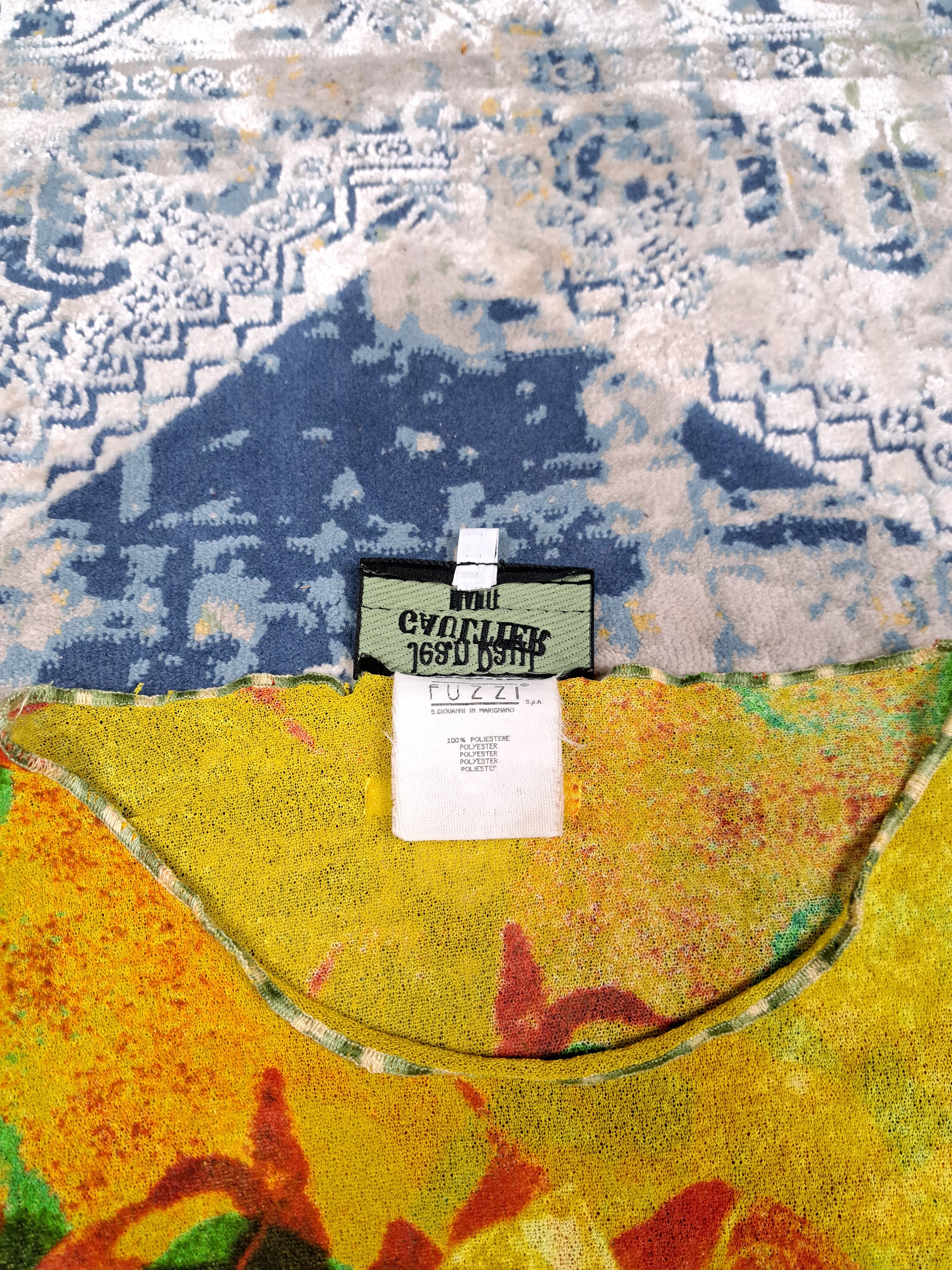 Jean Paul Gaultier SS 2000 Jean Paul Gaultier Psychedelic Faces LSD Mesh Top Size M / US 6-8 / IT 42-44 - 6 Thumbnail