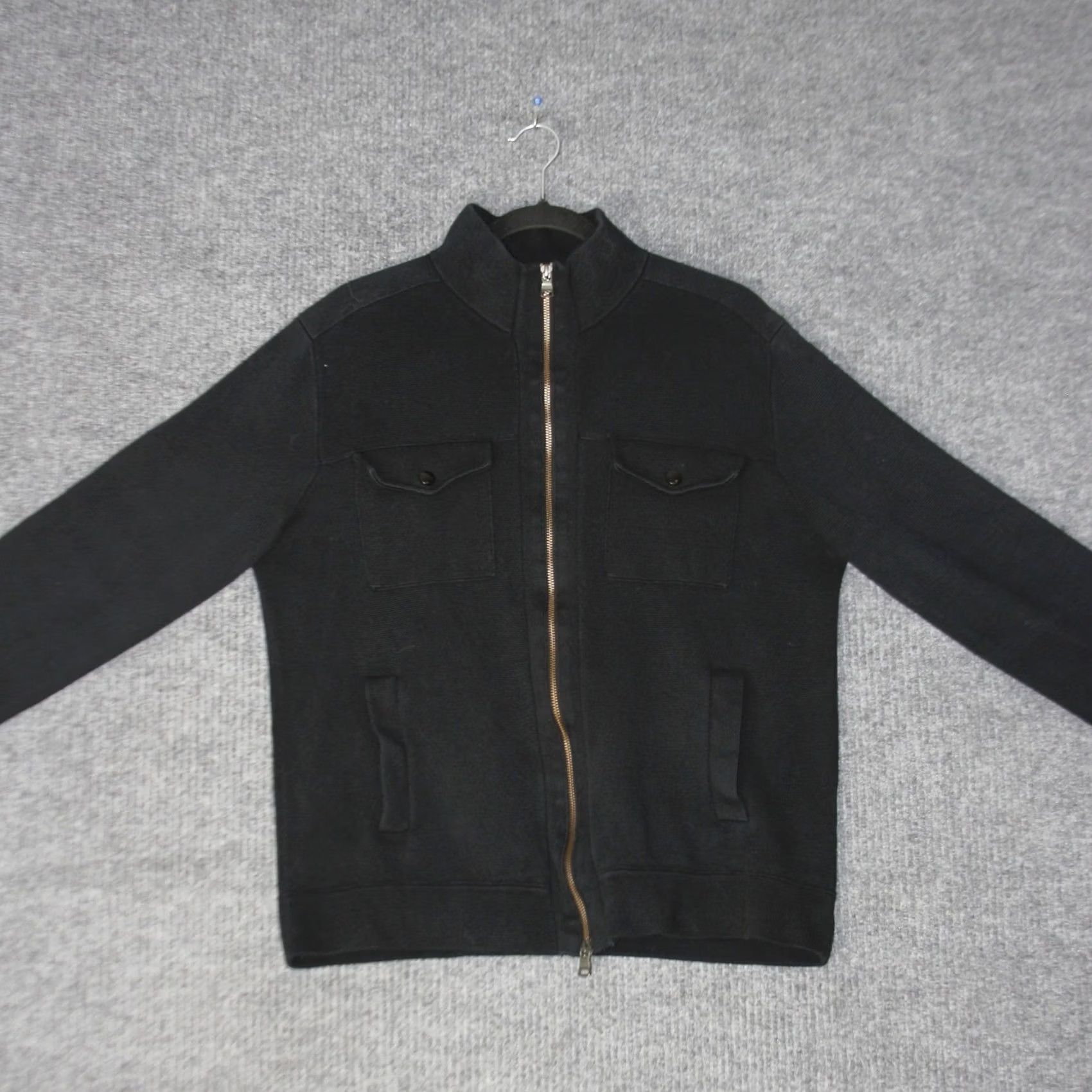 Banana Republic Banana Republic Full Zip Sweater Mens L Black Pima Cotton Utility Jacket Size US L / EU 52-54 / 3 - 2 Thumbnail