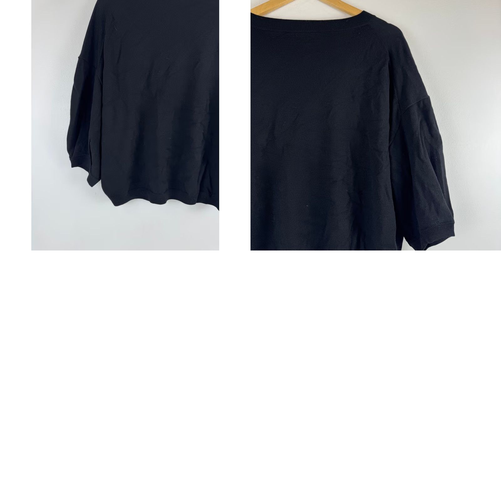 Vintage The Reset Wool V-Neck Pullover Shoulder Relaxed Fit Womens XL Black Sweater Size XL / US 12-14 / IT 48-50 - 9 Thumbnail