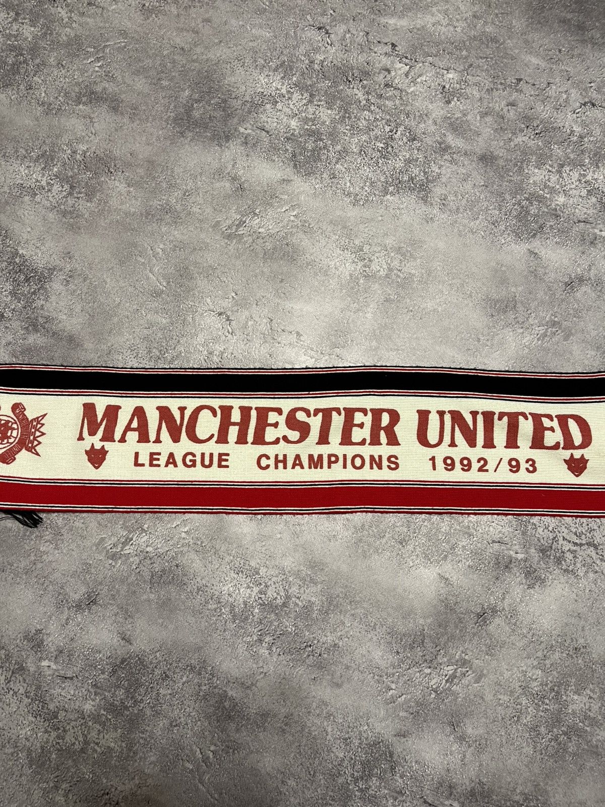 Vintage Manchester United 1992/1993 League Champions scarf Size ONE SIZE - 2 Thumbnail