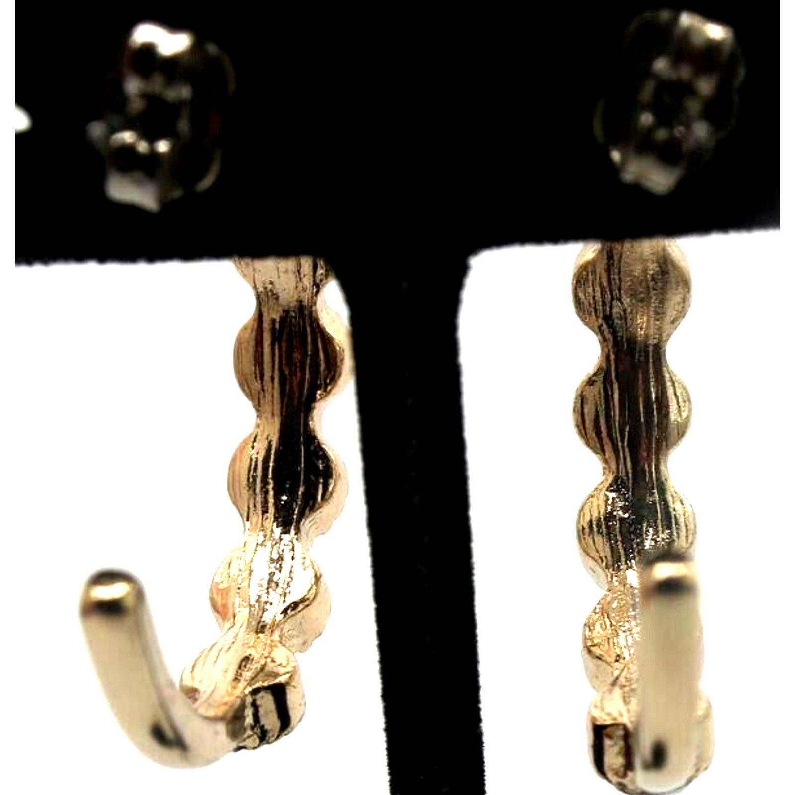 Other Smokey Rhinestone Soft Peach Cabochon Huggie Earrings Size ONE SIZE - 3 Thumbnail