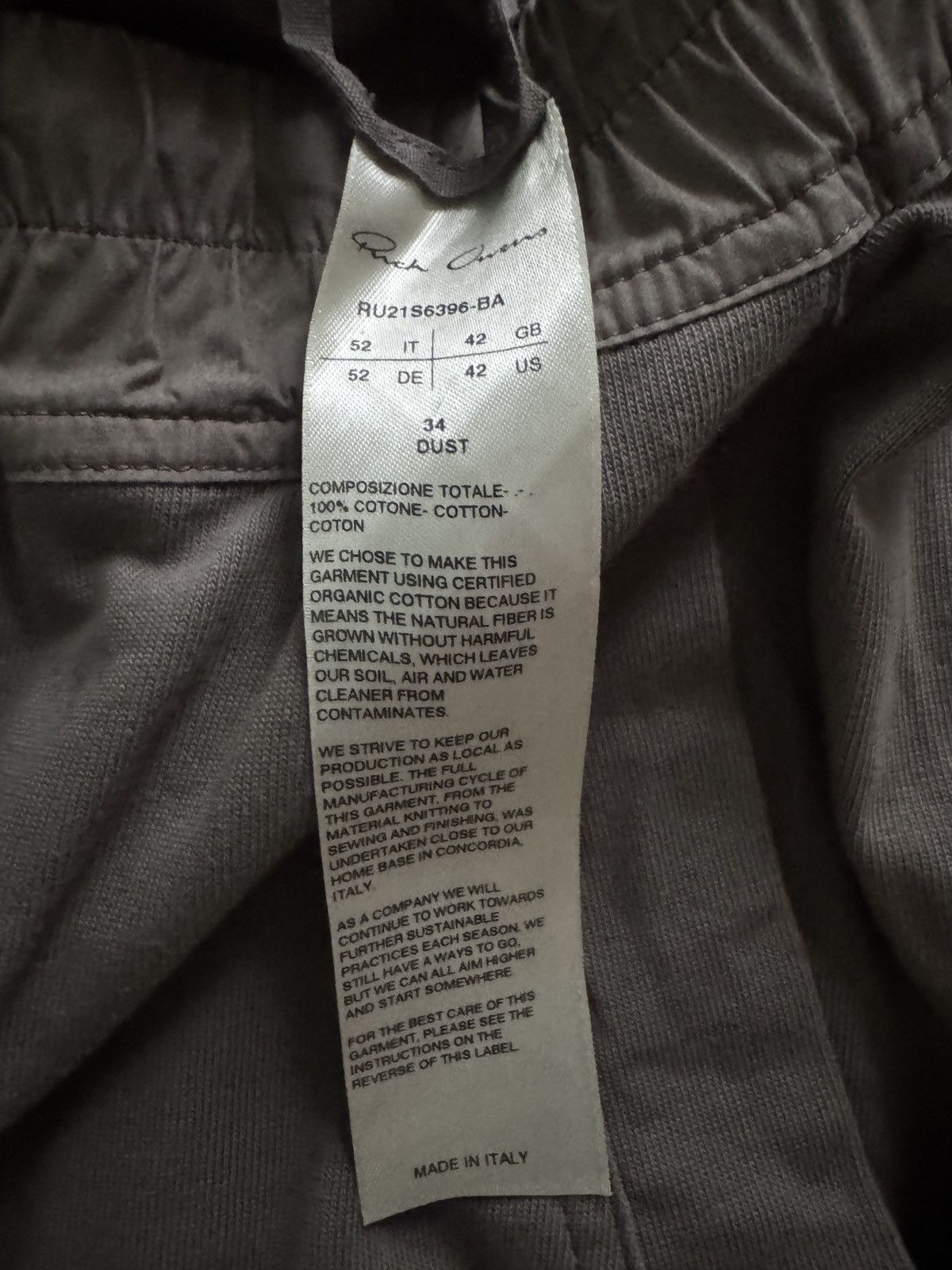 Rick Owens Mastadon joggers in dust Size US 34 / EU 50 - 7 Thumbnail