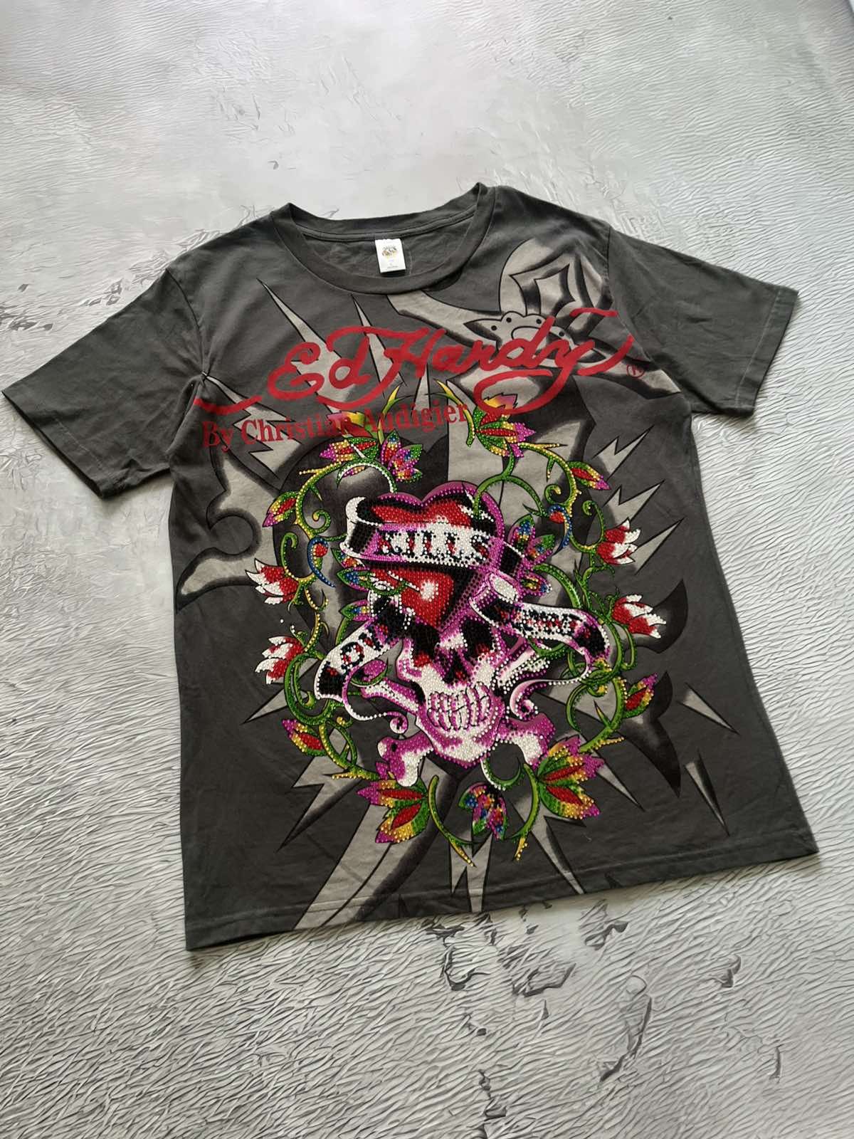 Ed Hardy Vintage Ed Hardy by Christian Audigier Tee Shirt Made in USA Size US L / EU 52-54 / 3 - 1 Thumbnail