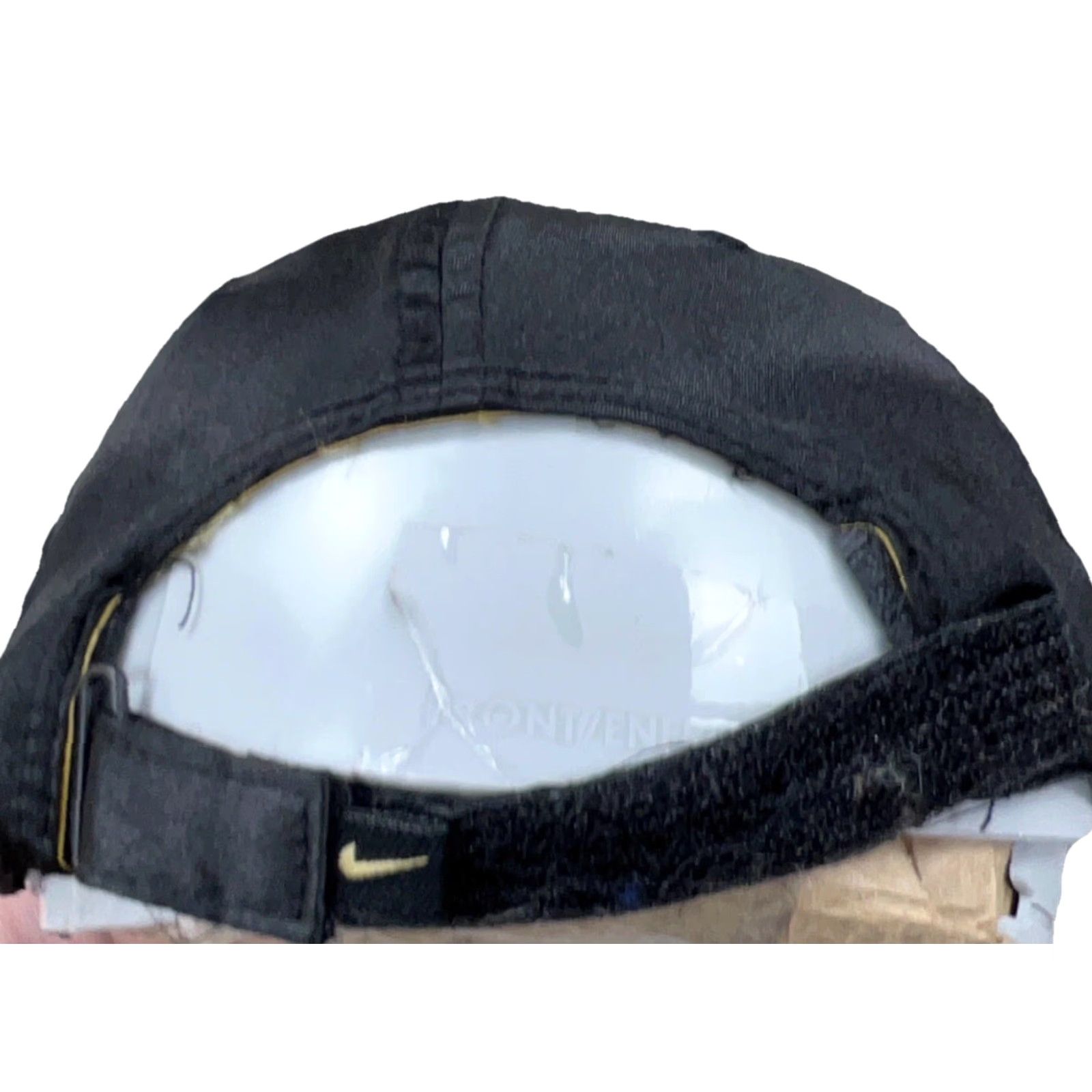 Nike VINTAGE Nike Hat Cap Black Velvet Valor Strap Back Ladies Womens Y2K Cyber 00s* Nike Cap Women Adjustable Velvet Logo Sports Modern 90s Size ONE SIZE - 5 Thumbnail