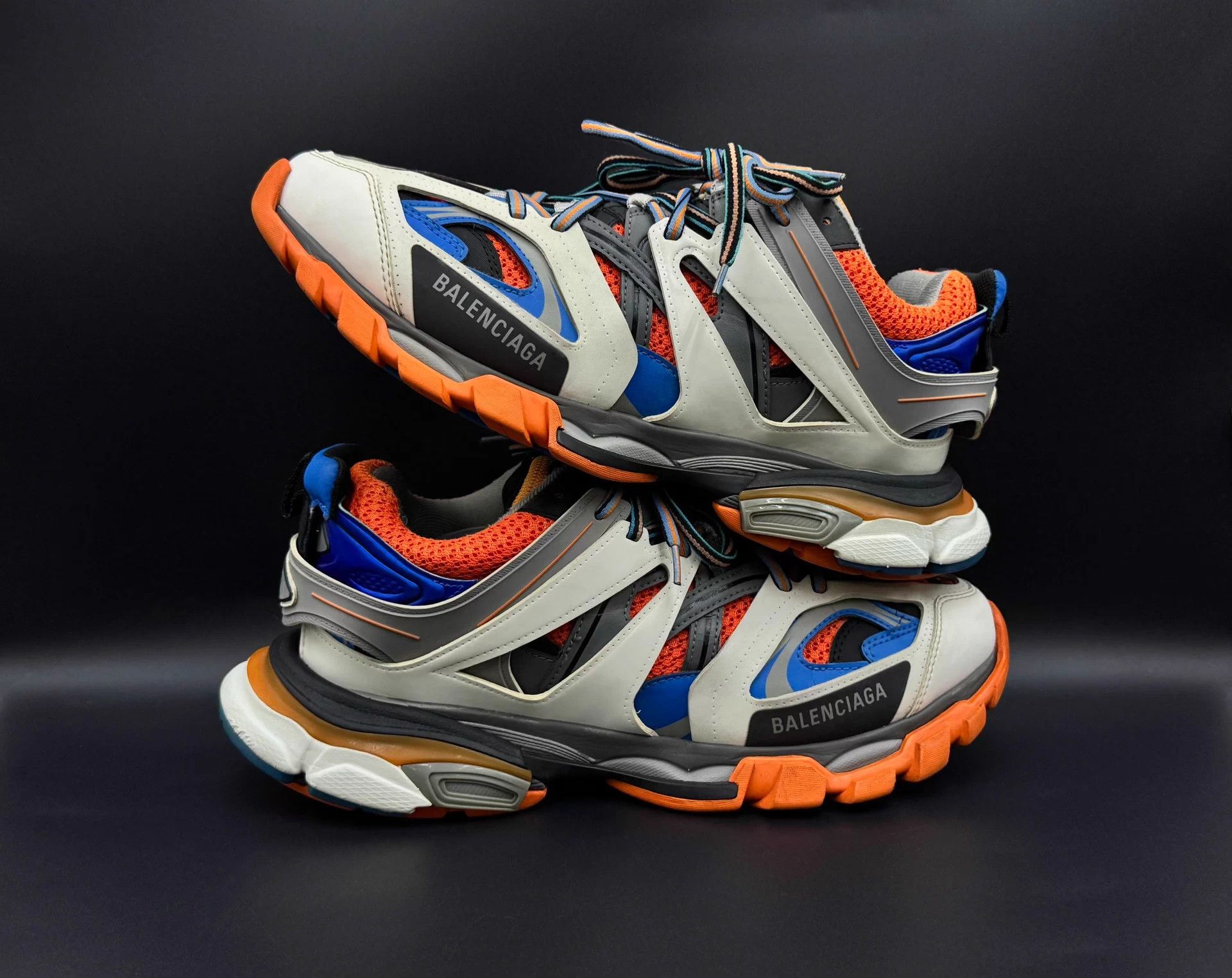 Balenciaga Balenciaga Track 1.0 Lace-up Low Top Men's White Orange Size US 9 / EU 42 - 3 Thumbnail