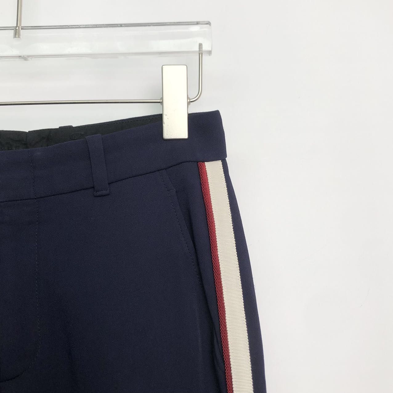 Gucci Gucci Dark Blue Side Stripe Bootcut Trousers K26WX Size 26" / US 2 / IT 38 - 3 Thumbnail
