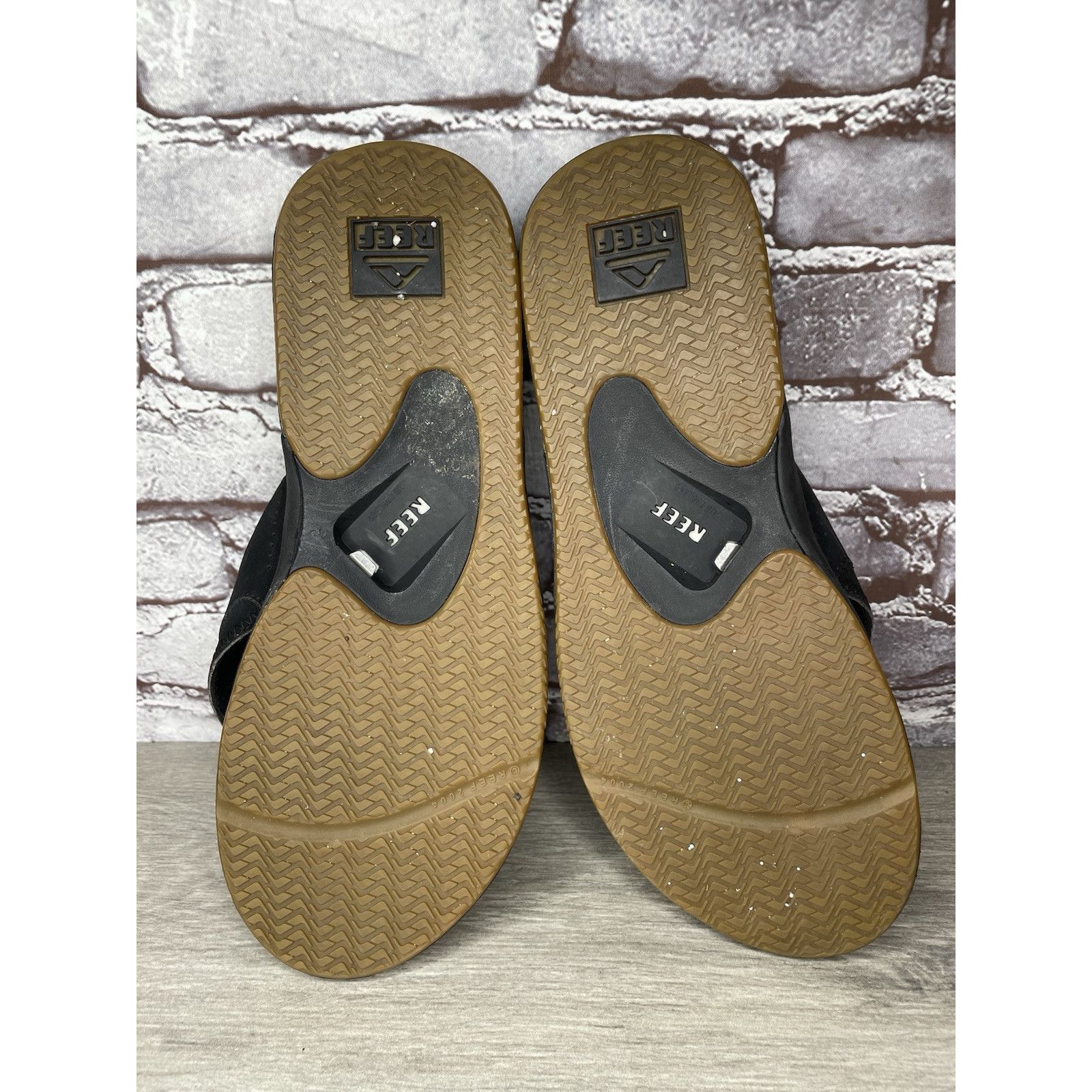 REEF Reef Black Synthetic Bottle Opener Foam Flip Flop Sandals Me Size US 13 / EU 46 - 13 Thumbnail