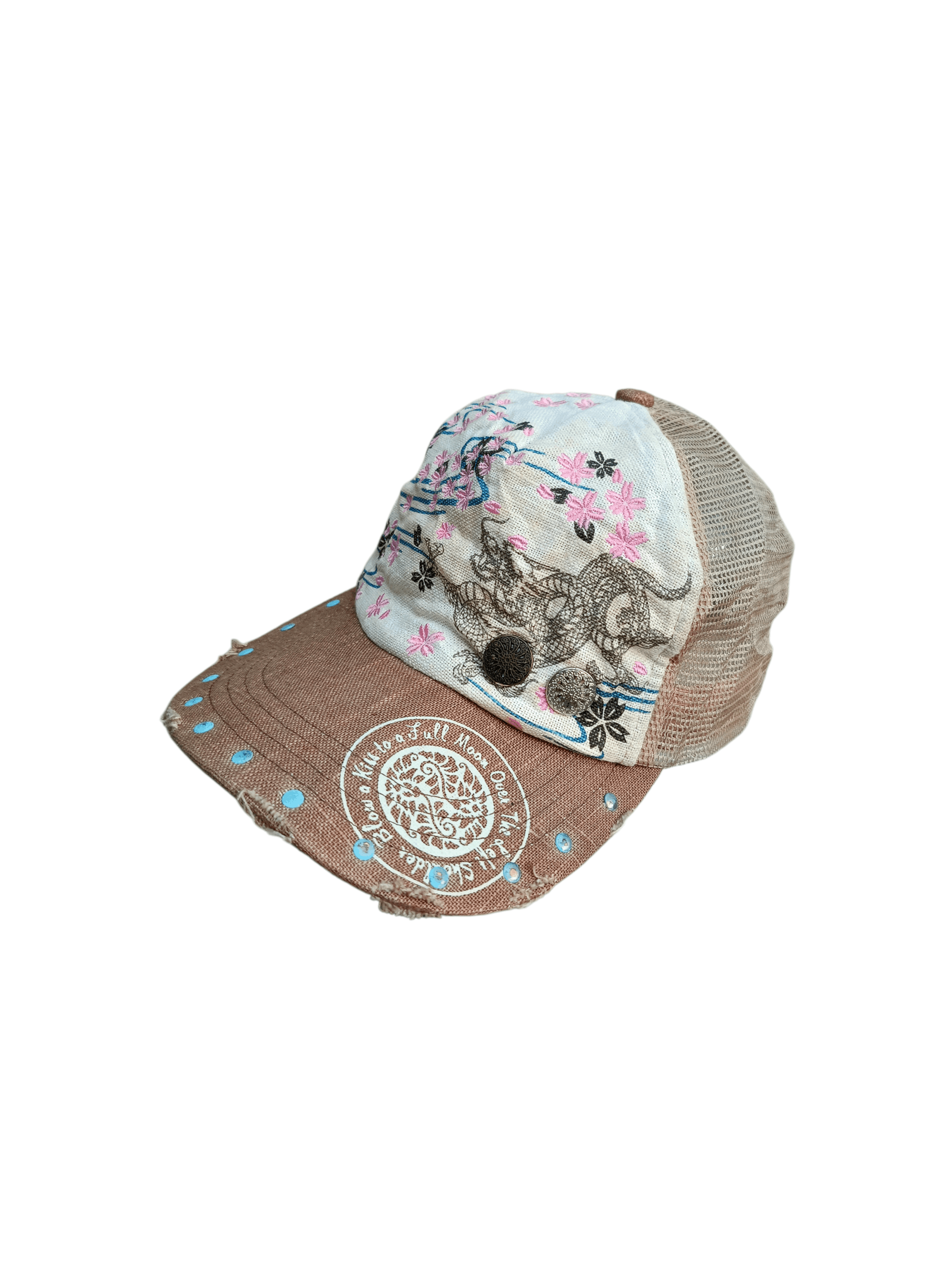 Japanese Brand VINTAGE SUKAJAN JAPANESE ART TRUCKER CAP RARE DESIGN Size ONE SIZE - 1 Thumbnail