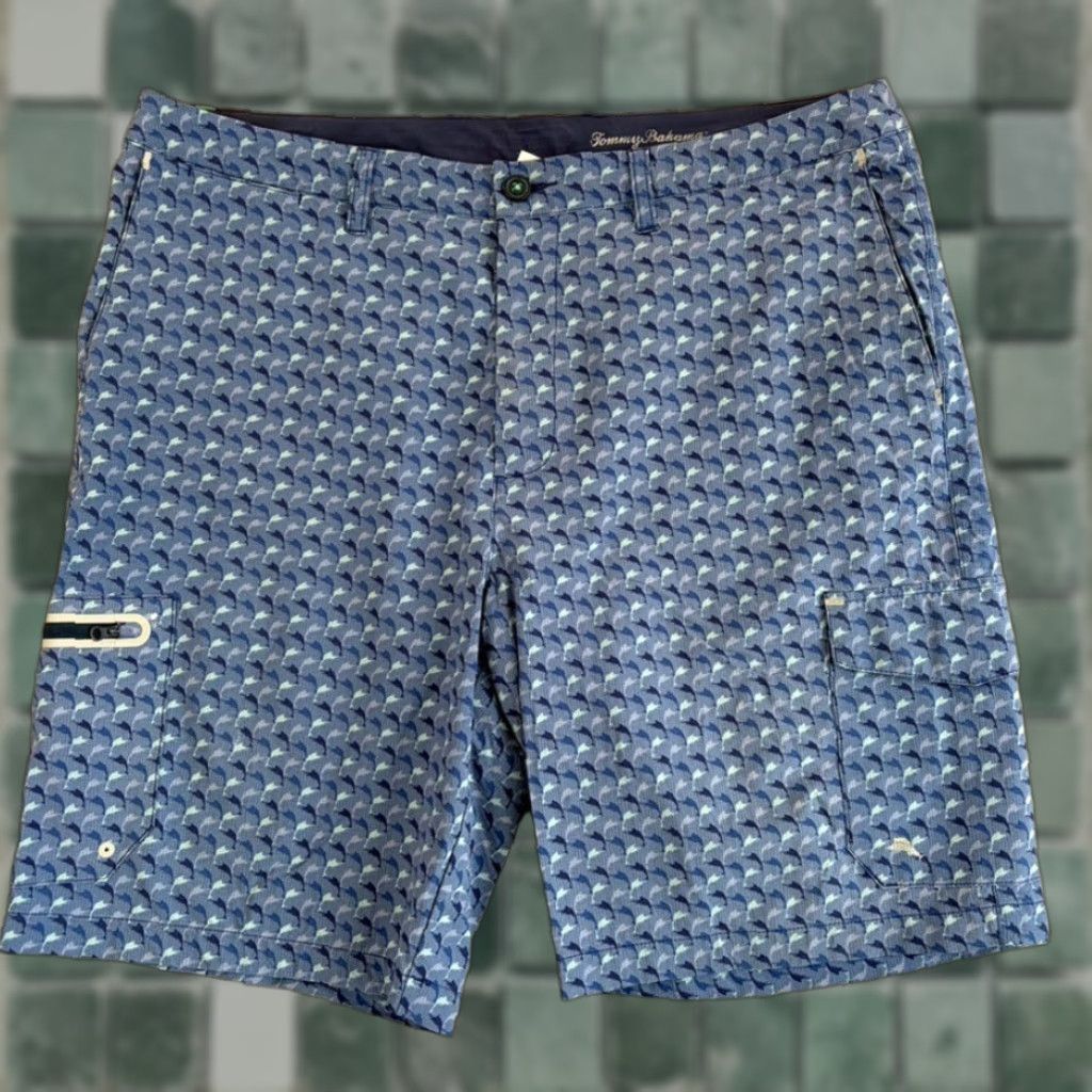 Tommy Bahama TOMMY BAHA MA Cayman Marlin Mingle IslandZone Cargo Board Shorts Men 38 Blue Surf Size US 38 / EU 54 - 1 Thumbnail