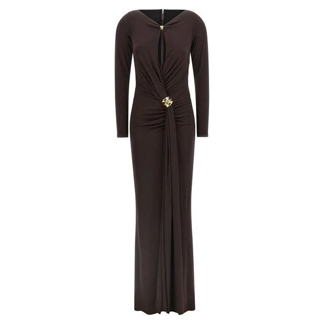 ELISABETTA FRANCHI Red Carpet Brown Dress New & Authentic (W
