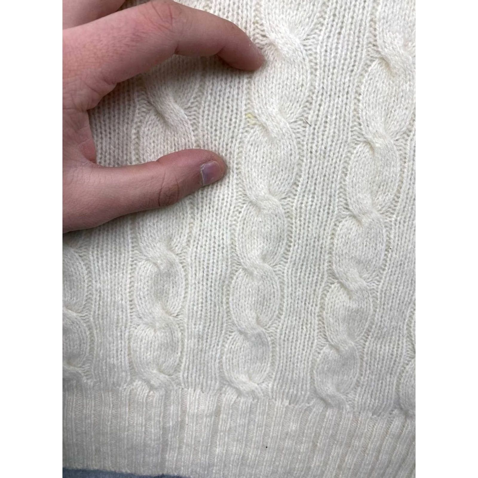 Polo Ralph Lauren Polo Ralph Lauren Sweater Men 2XL Beige Wool Cable-Knit Pullover Classic Logo Pullover Casual Long Sleeve Size US XXL / EU 58 / 5 - 6 Thumbnail