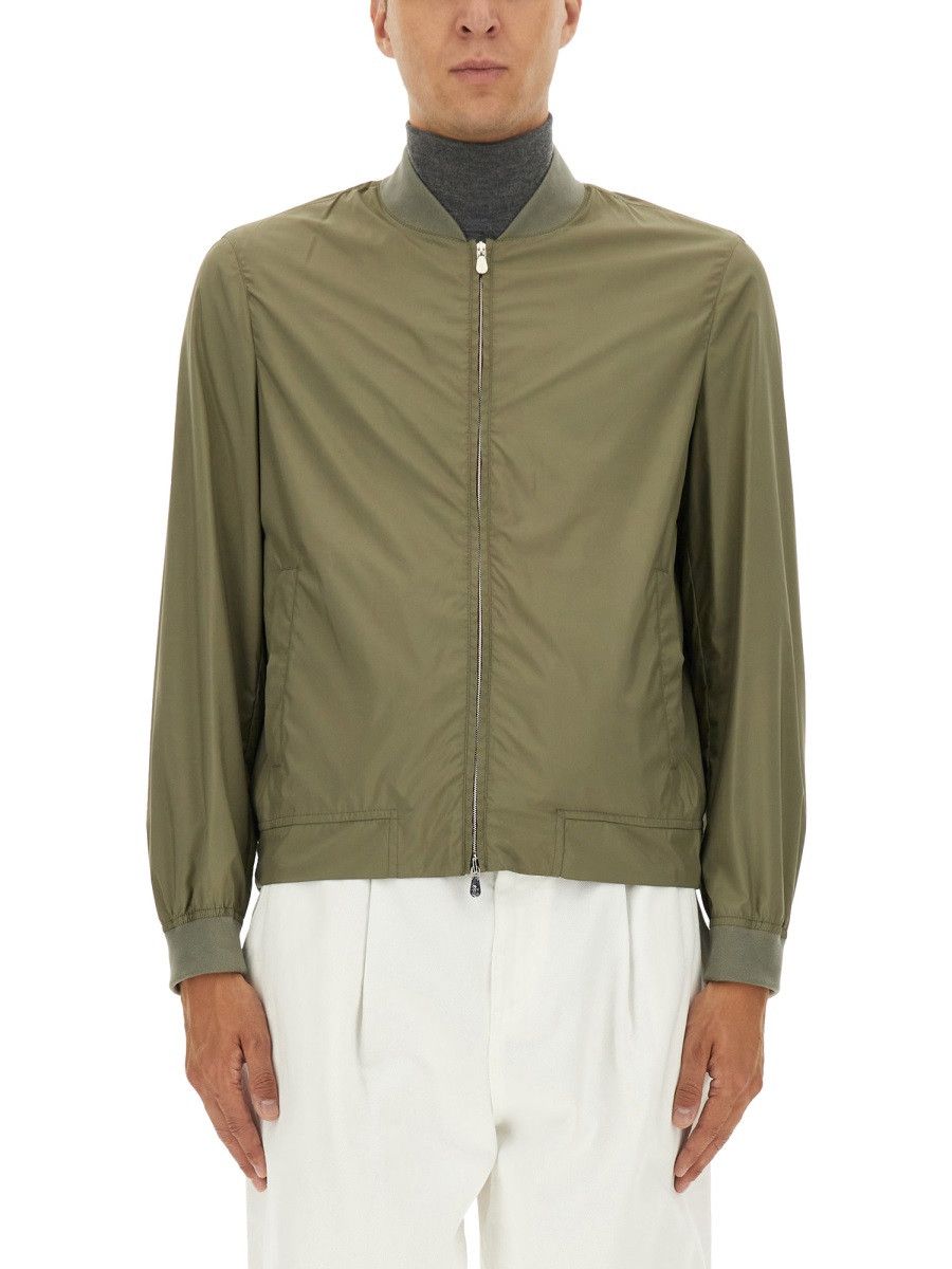 Brunello Cucinelli BRUNELLO CUCINELLI BOMBER WITH ZIP - BROWN (IT 52) Size US XL / EU 56 / 4 - 1 Thumbnail