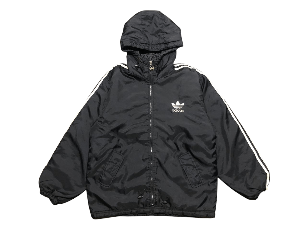 Adidas Vintage Adidas Hoodie Windbreaker Jacket Quilted Lining Size US L / EU 52-54 / 3 - 2 Thumbnail