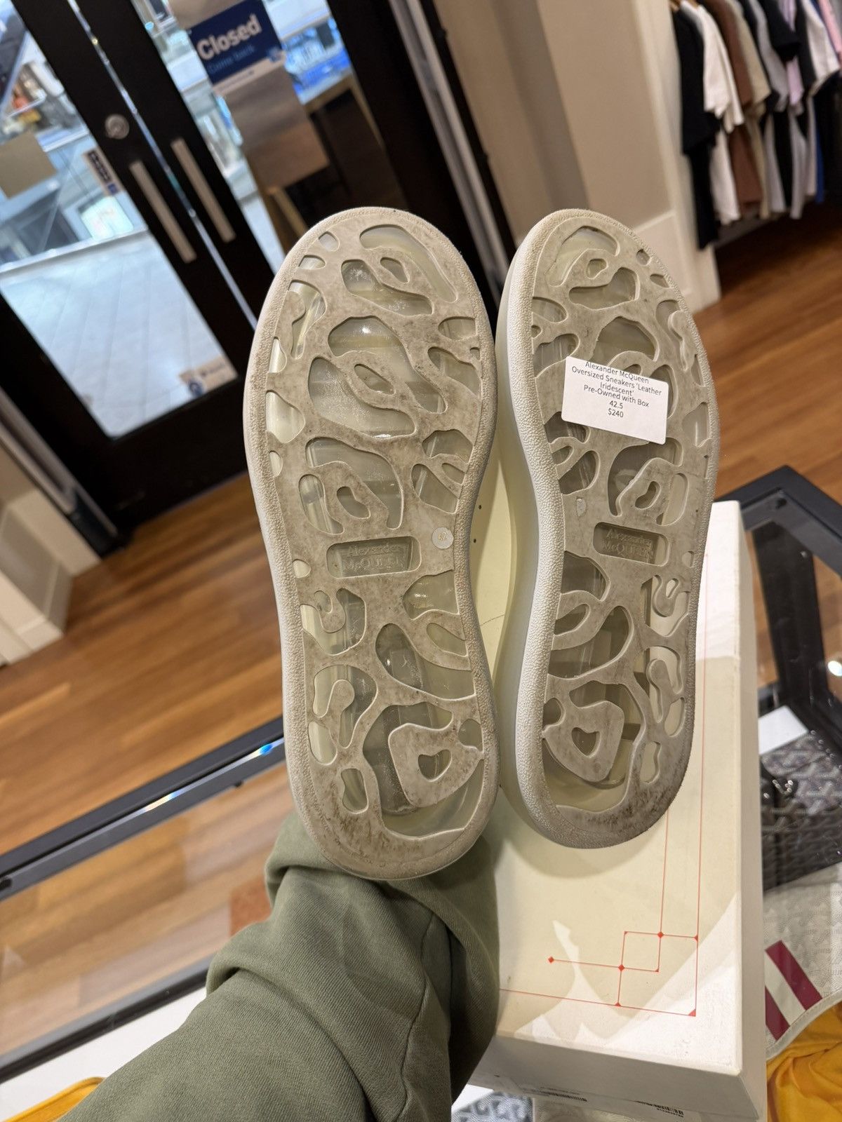 Alexander McQueen Alexander Mcqueen Oversized Sneaker -Iridescent Heel Size US 9.5 / EU 42-43 - 8 Thumbnail
