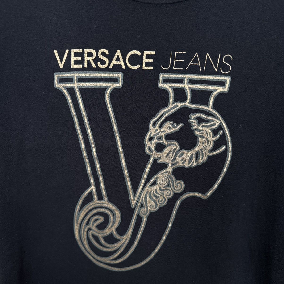Versace Versace Jeans T shirt Black Luxury Sz L Medusa Size US L / EU 52-54 / 3 - 9 Thumbnail
