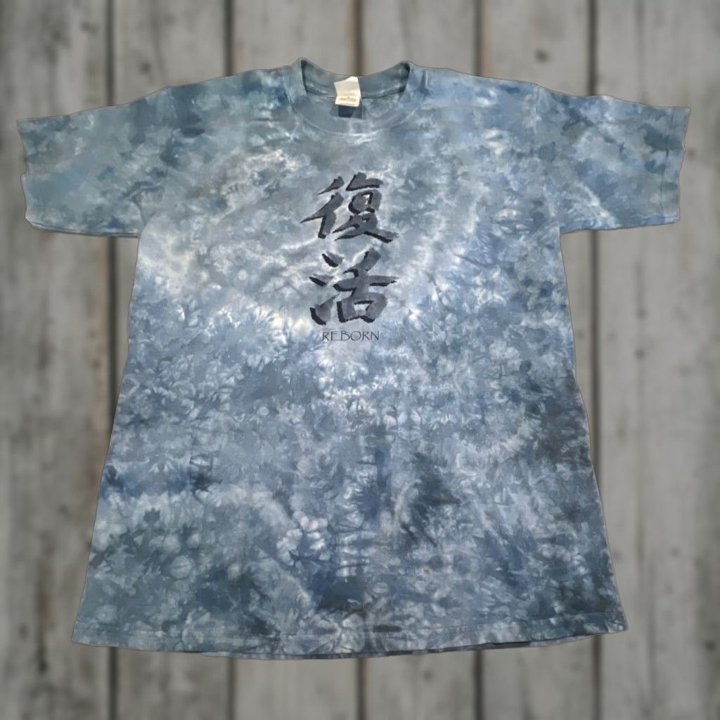 Gildan REBORN 3.8 Tie Die Blue T Shirt Men’s Large Gildan Heavy Weight Shirt Size US L / EU 52-54 / 3 - 1 Thumbnail