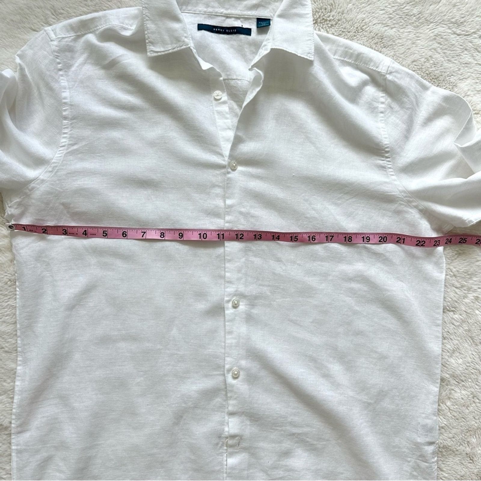 Perry Ellis NEW!!! Perry Ellis men linen shirt size L Size US L / EU 52-54 / 3 - 4 Thumbnail